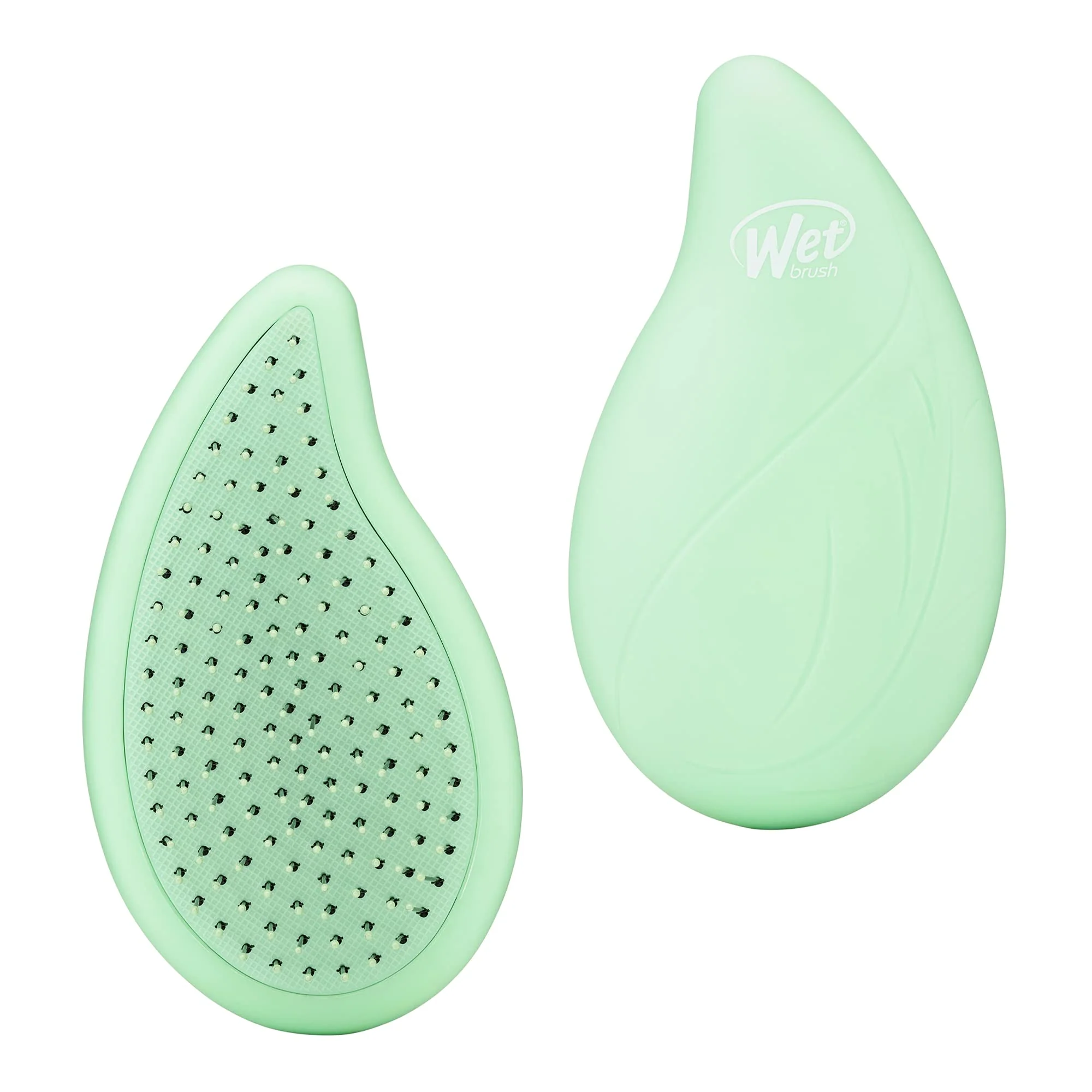 Superior Wet Brush Go Green Palm Detangling Hair Brush Infused with Tea Tree Oil - Pain- Ultra-Soft Detangler Bristles Glide Through Tangles with Ease Recyclable