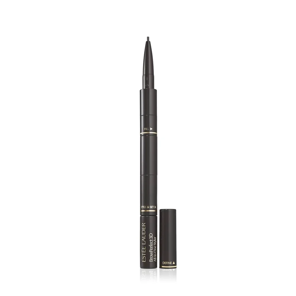 Clean Estée Lauder Brow 3D All-In-One Styler with Eyebrow Gel Pencil Powder plus Spooled Brush Cool Grey High-Performance