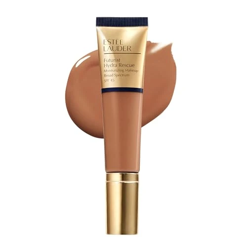 Green Estée Lauder Futurist Hydra Rescue Moisturizing Foundation Makeup SPF 45 for a 12-Hour Glow 1.2 Fl Oz 5N2 Amber Honey Next-Generation