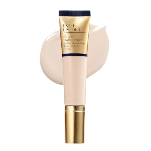 Environmentally Friendly Estée Lauder Futurist Hydra Rescue Moisturizing Foundation Makeup SPF 45 for a 12-Hour Glow 1.2 Fl Oz 1N2 Ecru Optimized