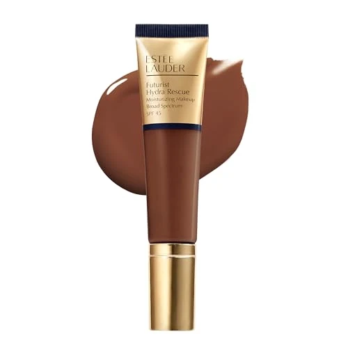 Fine Estée Lauder Futurist Hydra Rescue Moisturizing Foundation Makeup SPF 45 for a 12-Hour Glow 1.2 Fl Oz 7W2 Rich Spice Relaxed