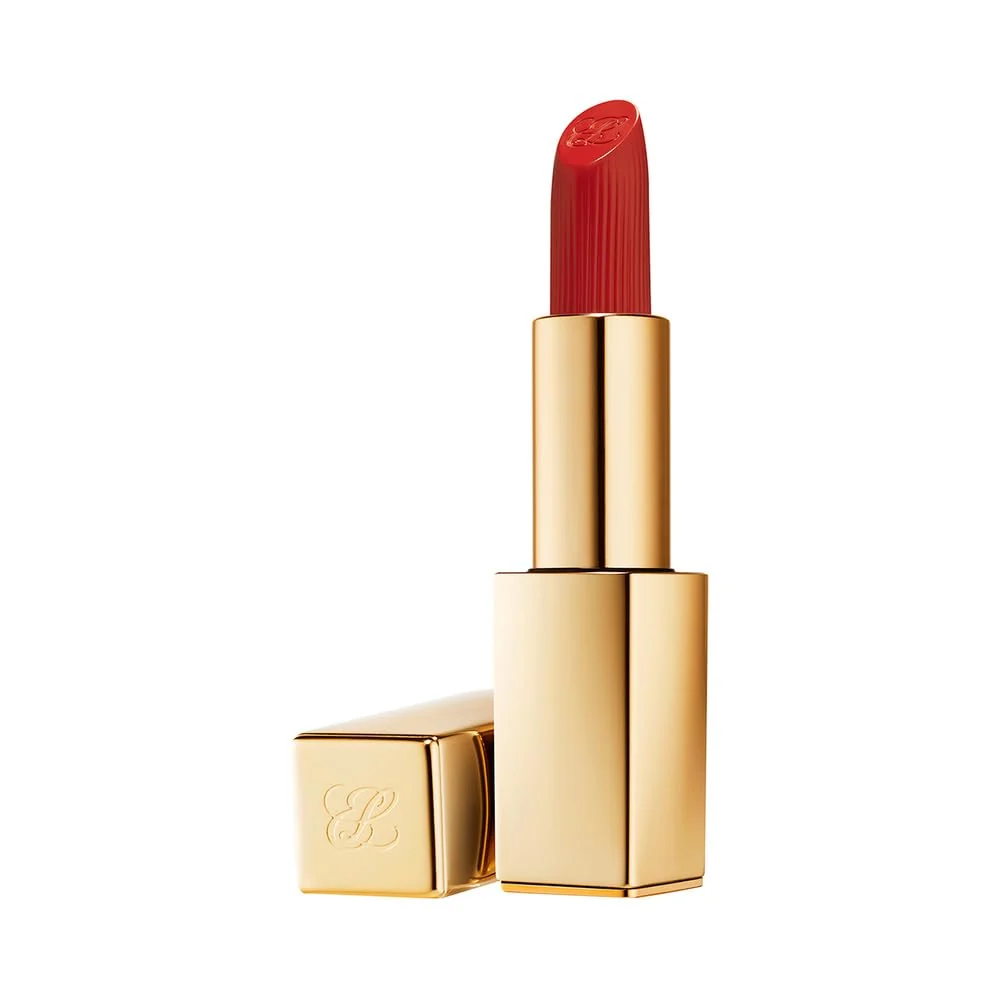 Official Estée Lauder Pure Color Long-Lasting Matte Lipstick for Women with Matte Finish Plumping Nourishing 0.12 Ounce 571 Independent Luxury