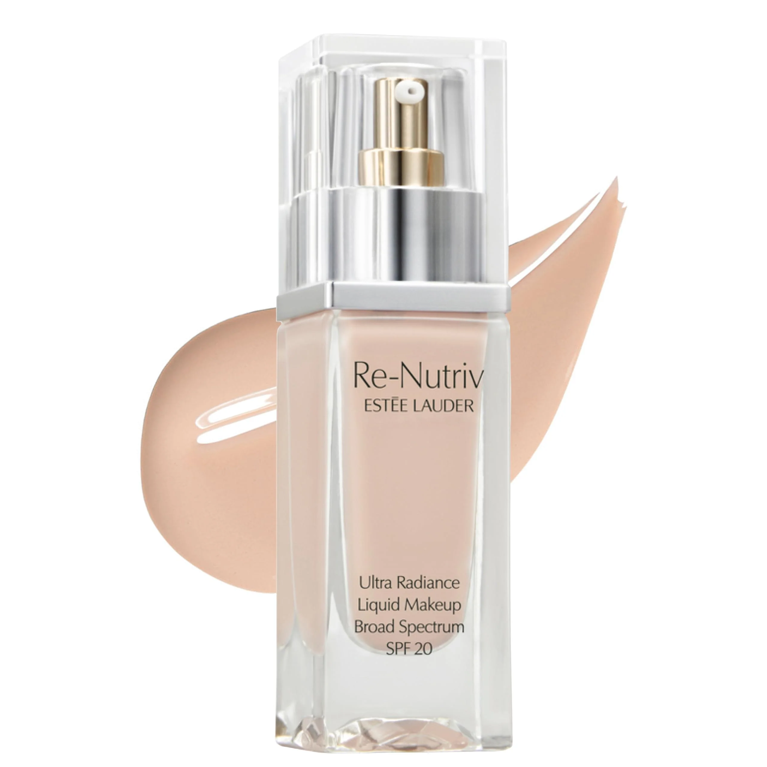 Enhanced Estée Lauder Re-Nutriv Ultra Radiance Liquid Foundation SPF 20 Luxurious Hydrating Long-Wearing 1 Fl Oz 1C0 Cool Porcelain Genuine