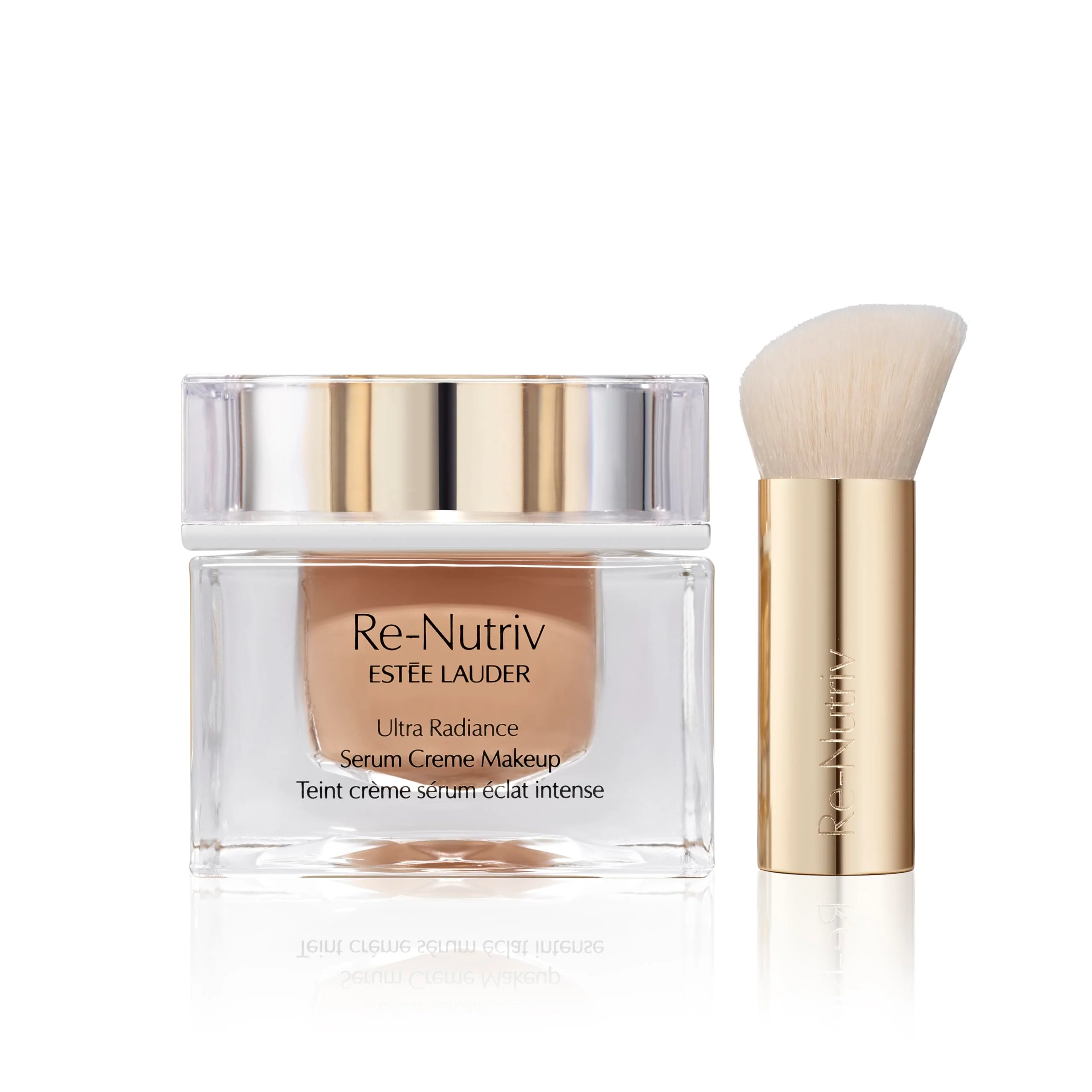Responsible Estée Lauder Re-Nutriv Ultra Radiance Serum Creme Makeup Luxury Foundation with Hyaluronic Acid 12-Hour Wear Hydration 3N1 Ivory Beige 1 Fl Oz Traditional