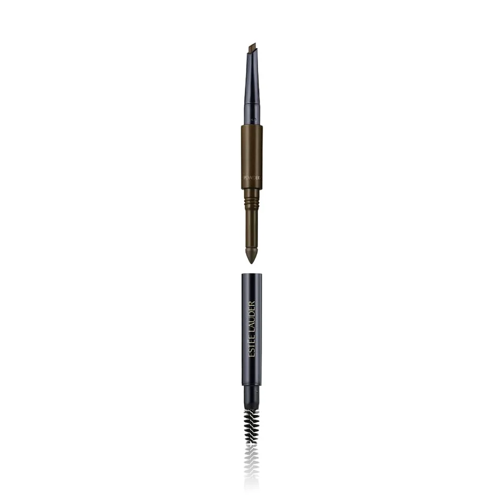 Sustainable Estée Lauder The Brow Multi-Tasker 3-in-1 Tool Eyebrow Pencil Powder and Brush 08 Granite Long-Lasting
