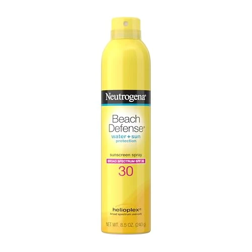 Sustainable Neutrogena Beach Defense SPF 30 Sunscreen Spray Broad Spectrum Lightweight Fast Absorbing Oxybenzone Octinoxate Hawaii Act 104 Compliant Contemporary