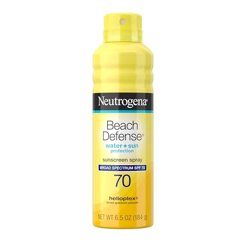 Green Neutrogena Beach Defense SPF 70 Sunscreen Spray Broad Spectrum Lightweight Fast Absorbing Oxybenzone Octinoxate Hawaii Act 104 Compliant Quality