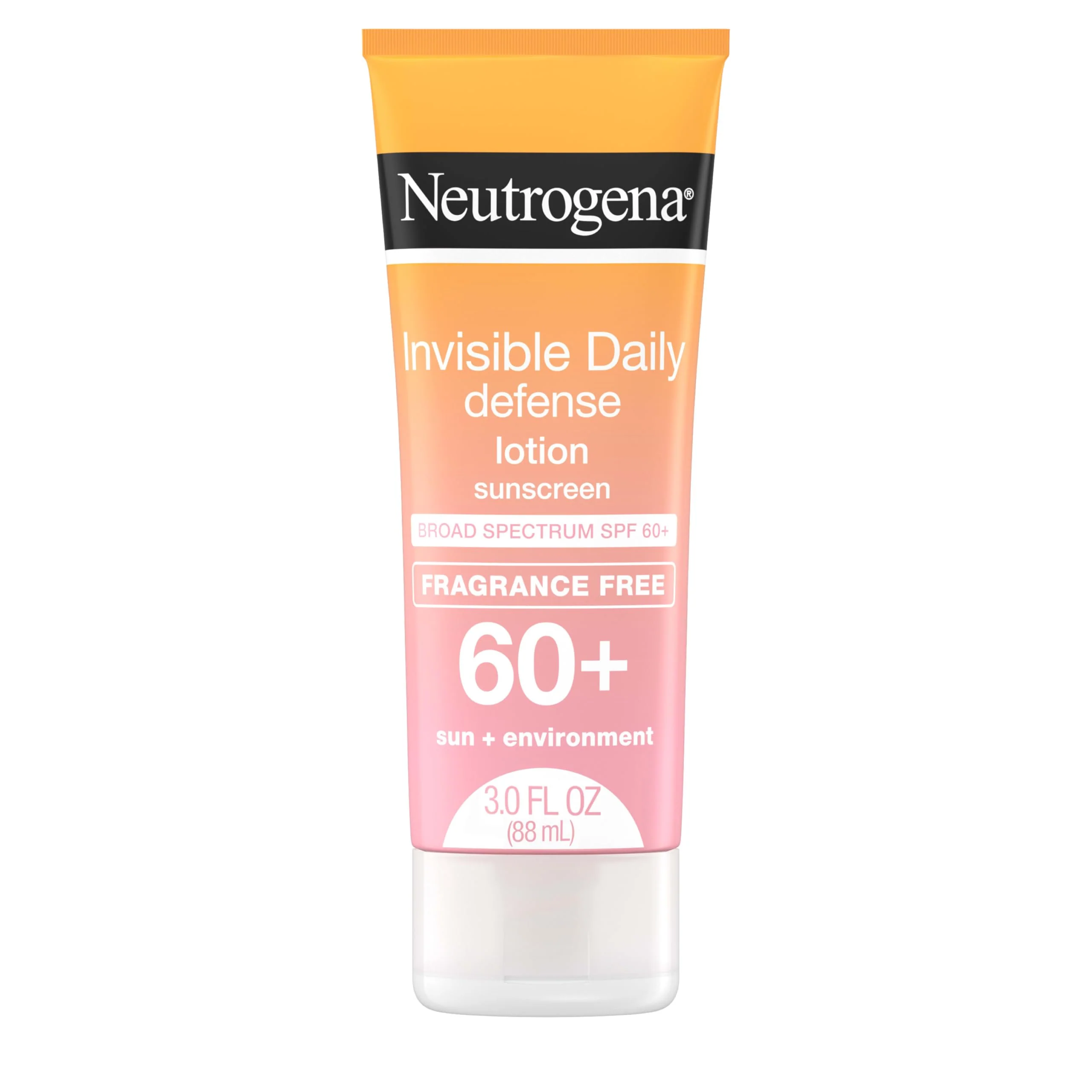 Comfortable Neutrogena Invisible Daily Defense Fragrance- Sunscreen Lotion Broad Spectrum SPF 60 Oxybenzone- Water-Resistant Sun Environmental Refined