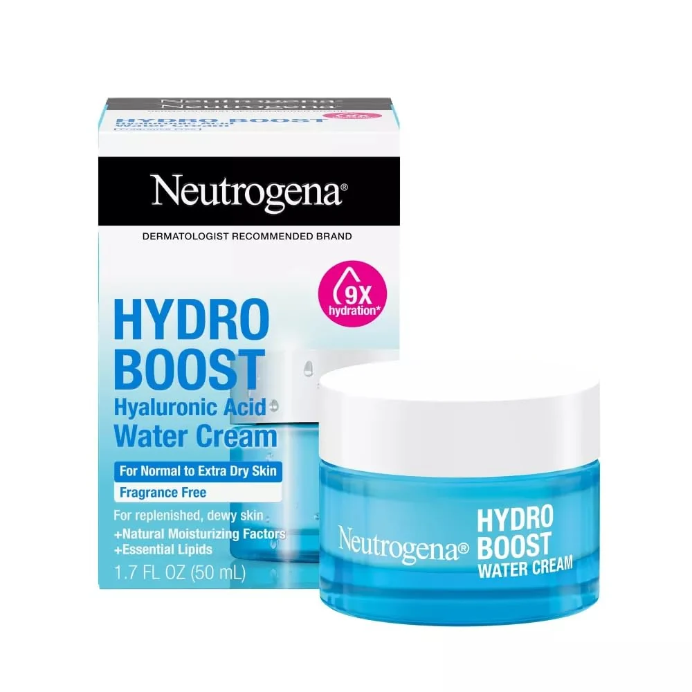 Casual Neutrogena Hydro Boost Water Cream Face Moisturizer with Hyaluronic Acid for Dry to Extra-Dry Skin - Fragrance - 1.7 fl oz Genuine