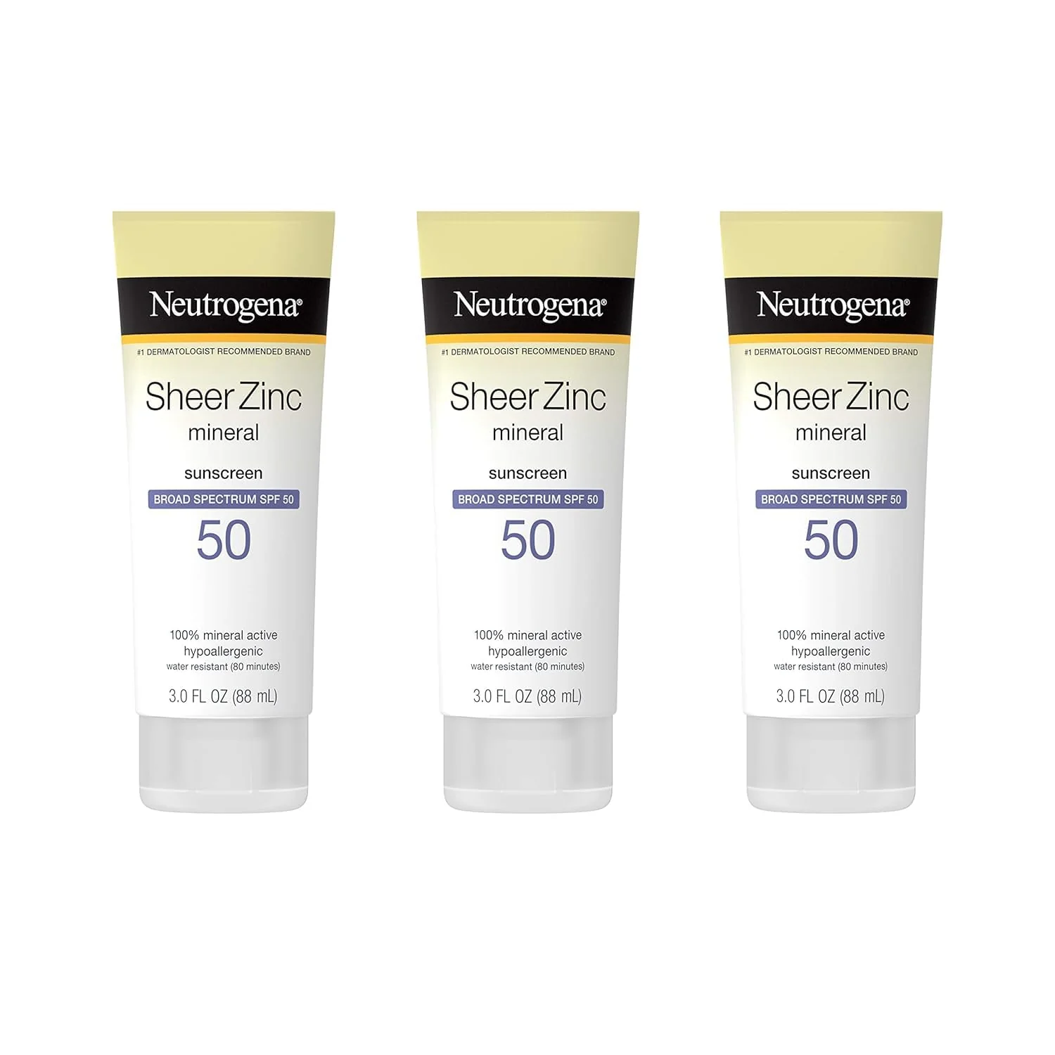 Superior Neutrogena Mineral Sunscreen Sheer Zinc Oxide Dry-Touch Lotion Broad Spectrum Sunblock SPF 50 Water Resistant Sunscreen For Sensitive Skin 3 fl. Premium Material