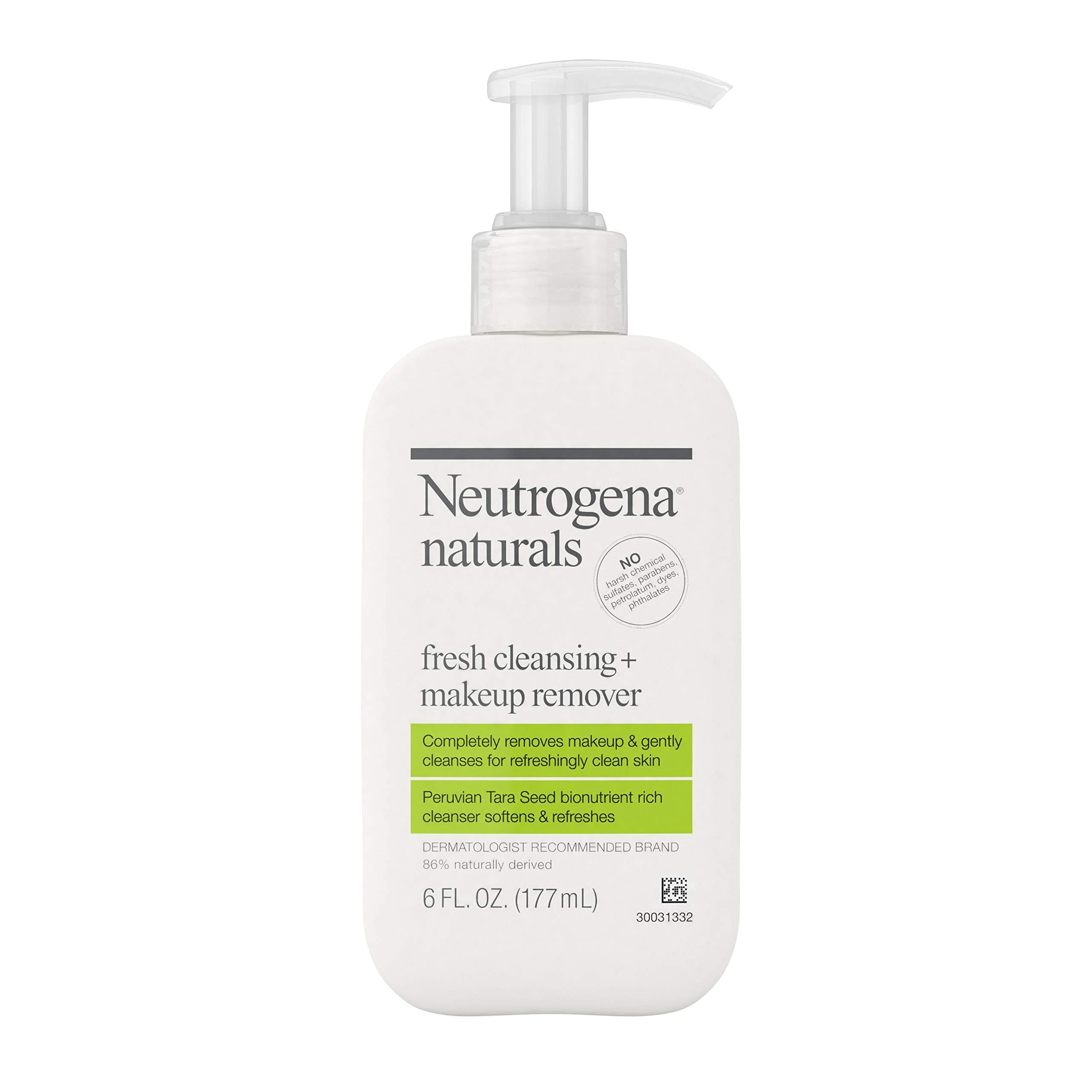 Solid Neutrogena Naturals Fresh Cleansing Daily Face Wash Makeup Remover with Naturally-Derived Peruvian Tara Seed Hypoallergenic Non-Comedogenic Durable
