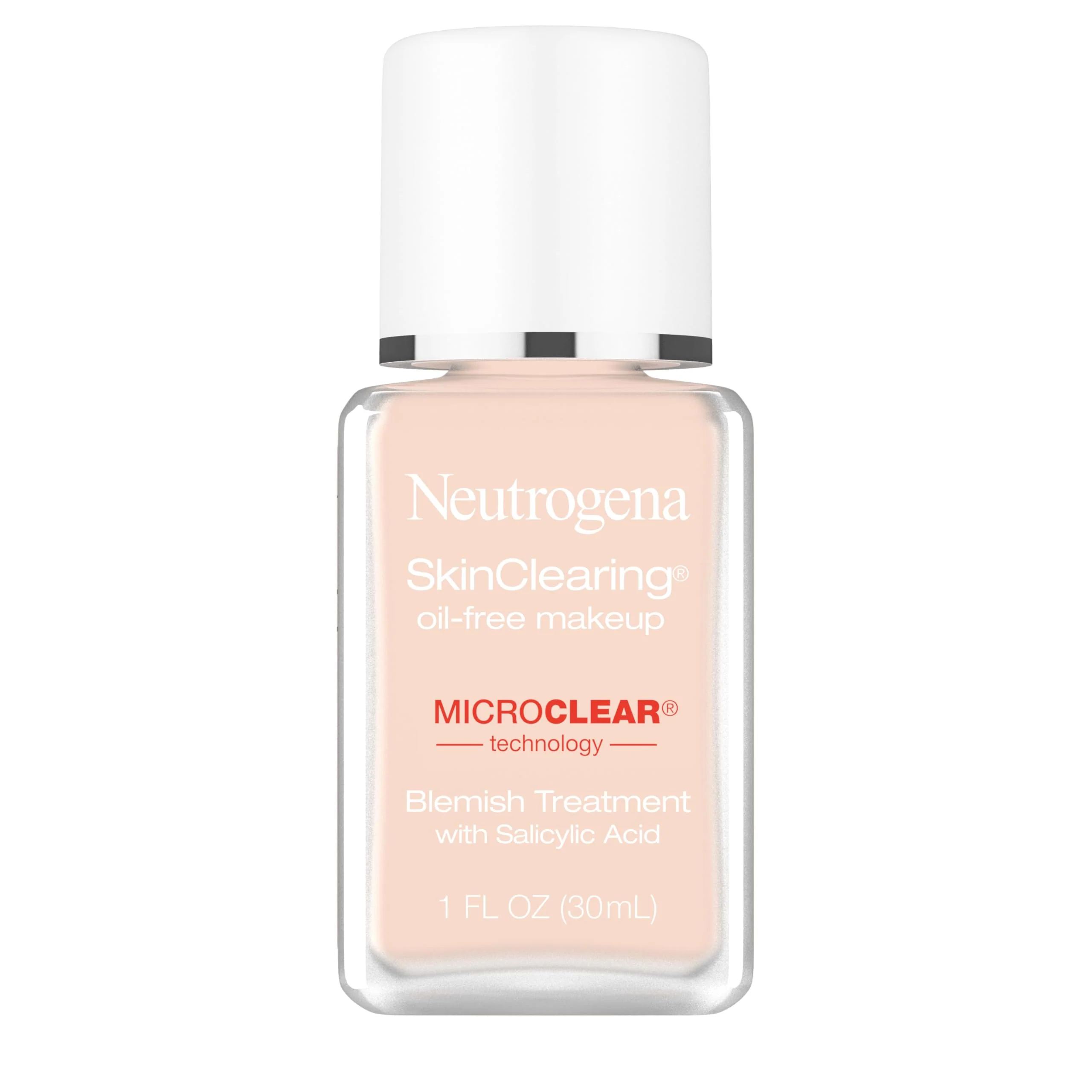 Refined Neutrogena SkinClearing Oil- Acne and Blemish Fighting Liquid Foundation with.5 Salicylic Acid Acne Medicine Shine Controlling Makeup for Acne Functional