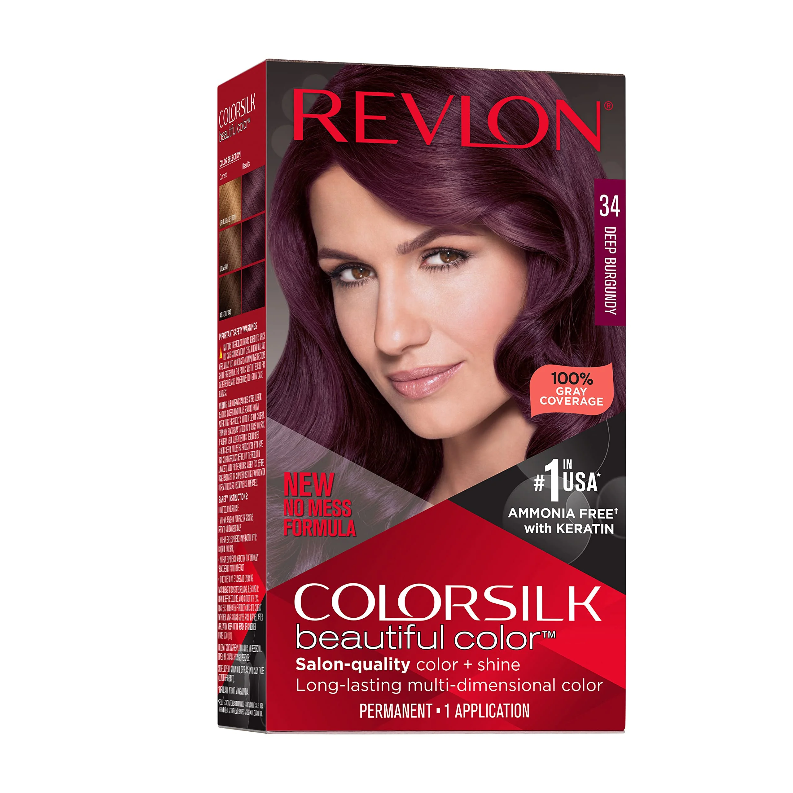 Refined Revlon Colorsilk Beautiful Color Permanent Hair Color Long-Lasting Natural