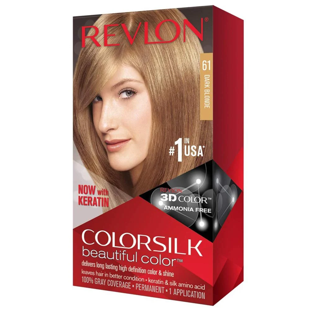 Organic Revlon ColorSilk Beautiful Color Dark Blonde 61 1 ea Pack of 6 User-Friendly