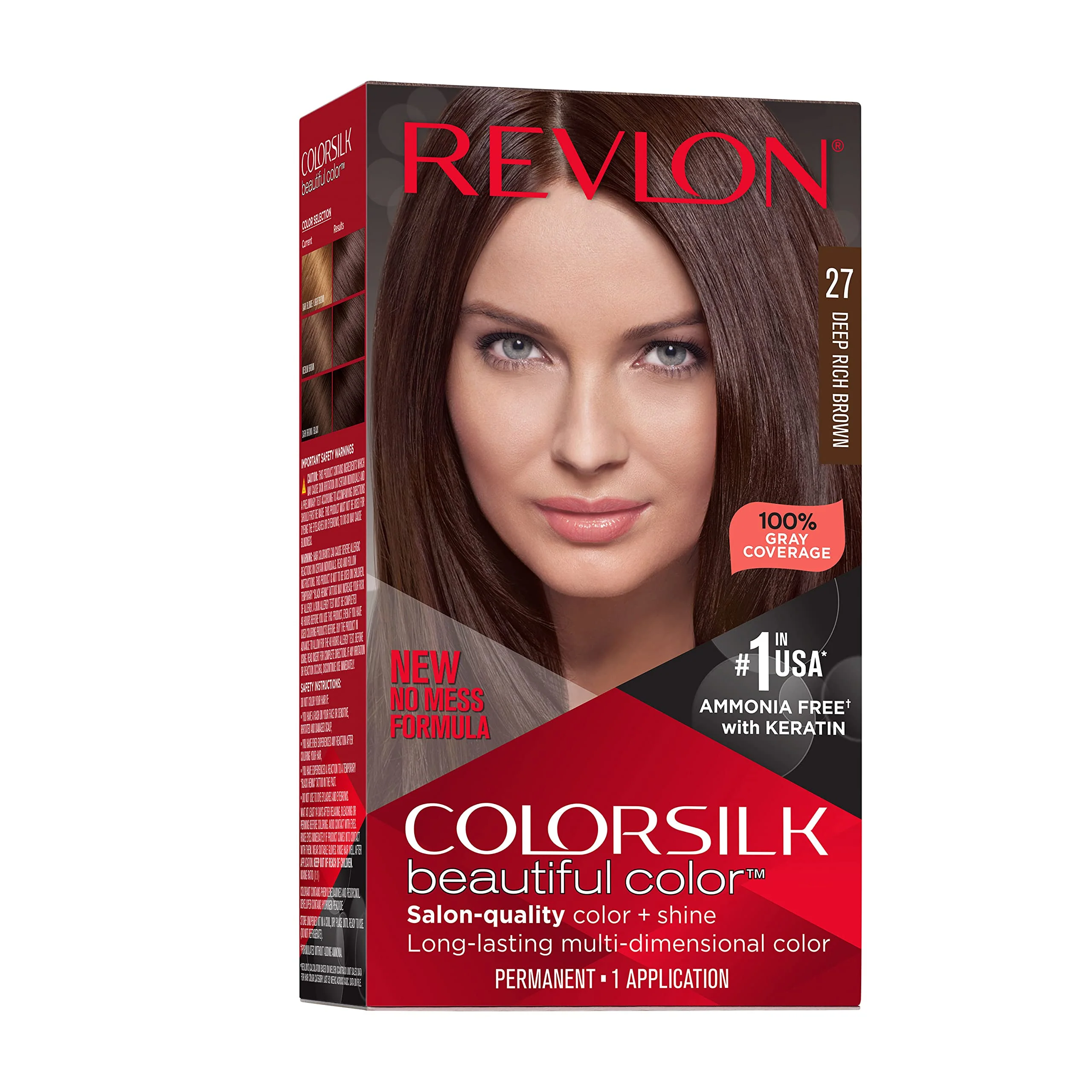 Convenient Revlon Colorsilk Beautiful Color Permanent Hair Color Long-Lasting Pure