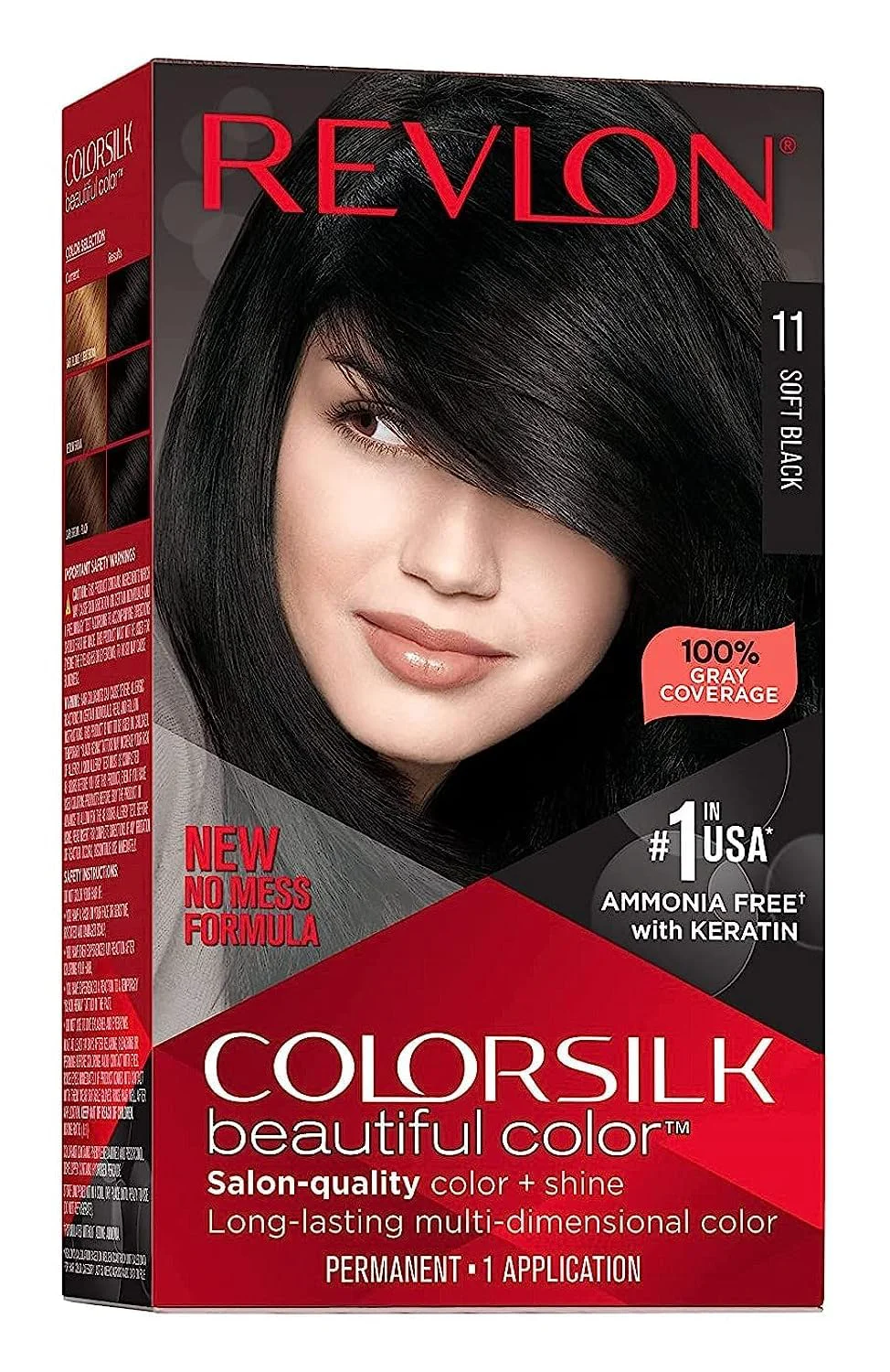 Revlon ColorSilk Beautiful Color Soft Black 11 1 ea Pack of 2 Original Design