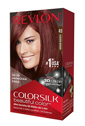Comfortable Revlon Colorsilk Haircolor Auburn Brown 1 Application Pack of 3 Enhanced