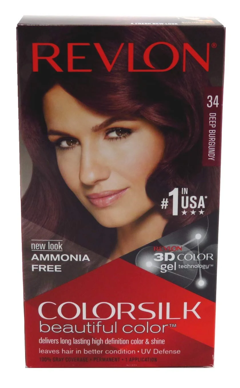 Enhanced Revlon Colorsilk Hair Coloring Deep Burgandy Functional