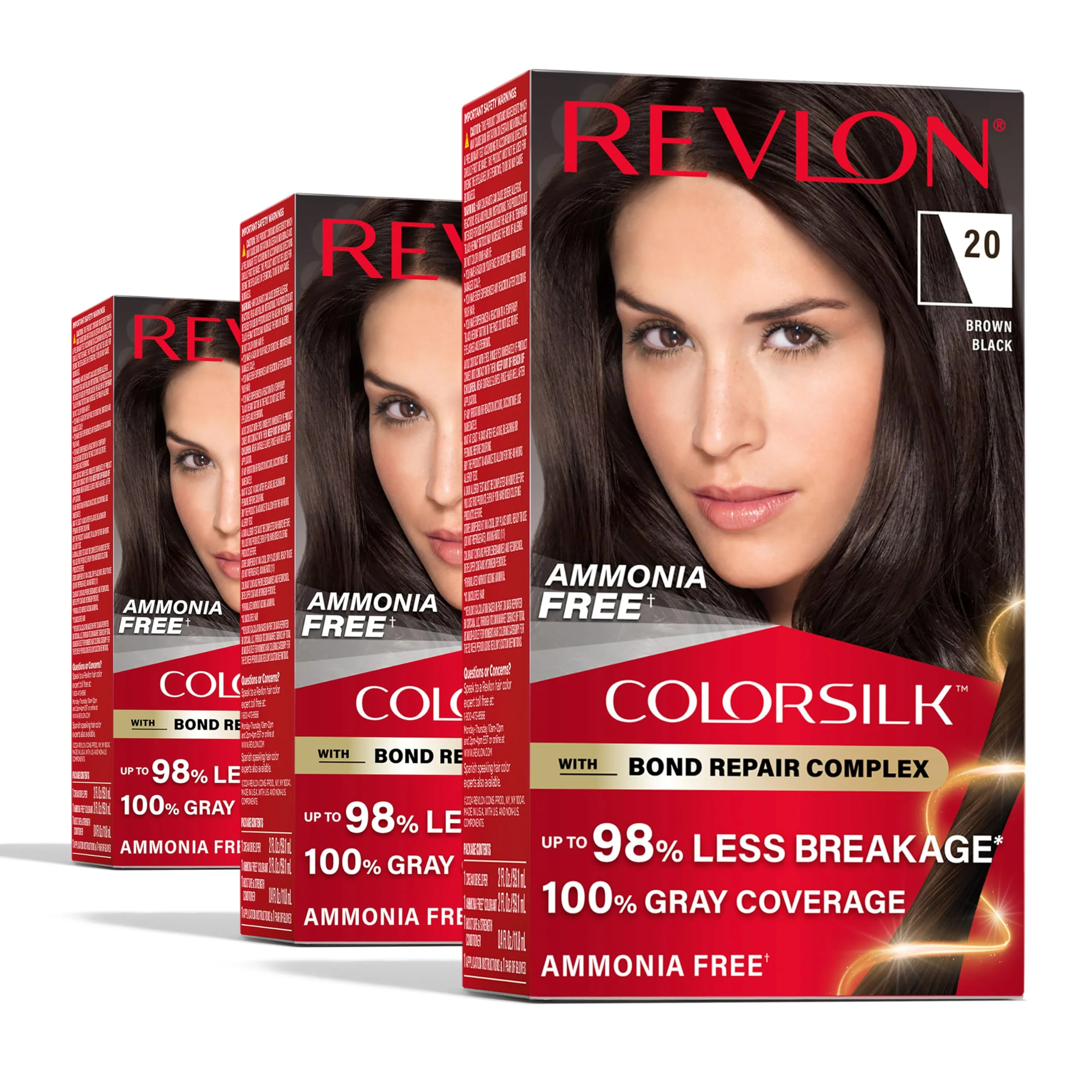 Easy-to-Use Revlon ColorSilk with Bond Repair Complex Black Permanent Hair Color Specialty