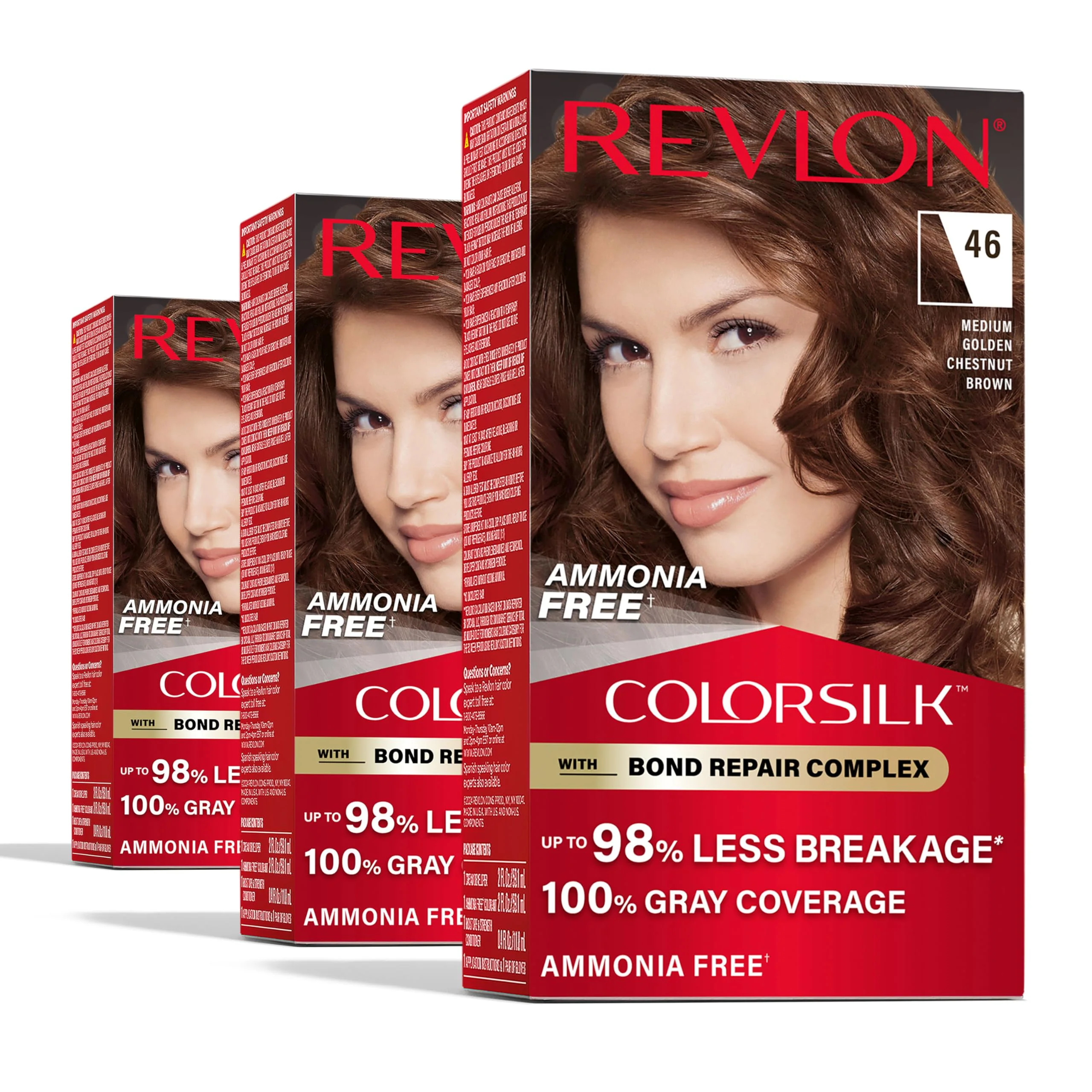 Sophisticated Revlon ColorSilk with Bond Repair Complex Brown Permanent Hair Color Enhanced