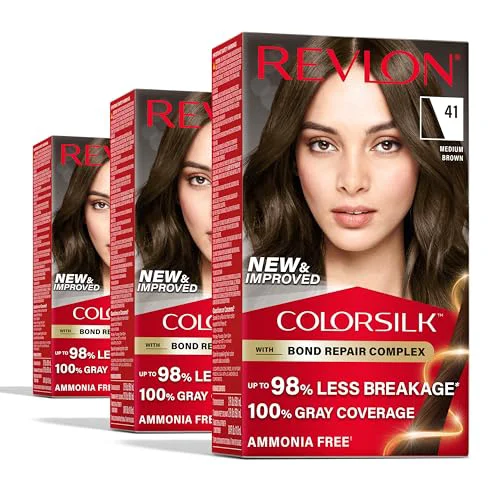 High-Grade Revlon ColorSilk with Bond Repair Complex Brown Permanent Hair Color Green
