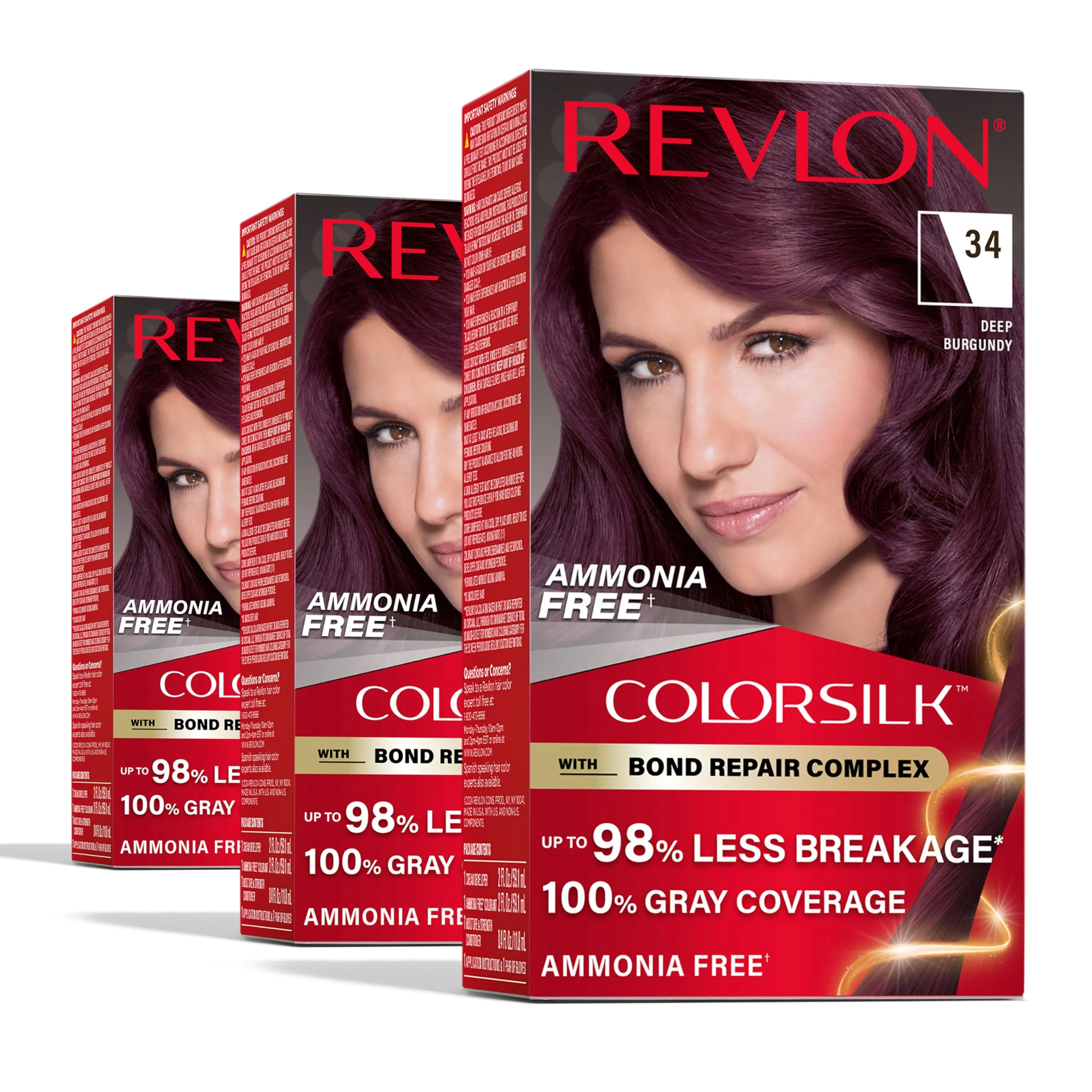 Superior Revlon ColorSilk with Bond Repair Complex Burgundy Permanent Hair Exclusive