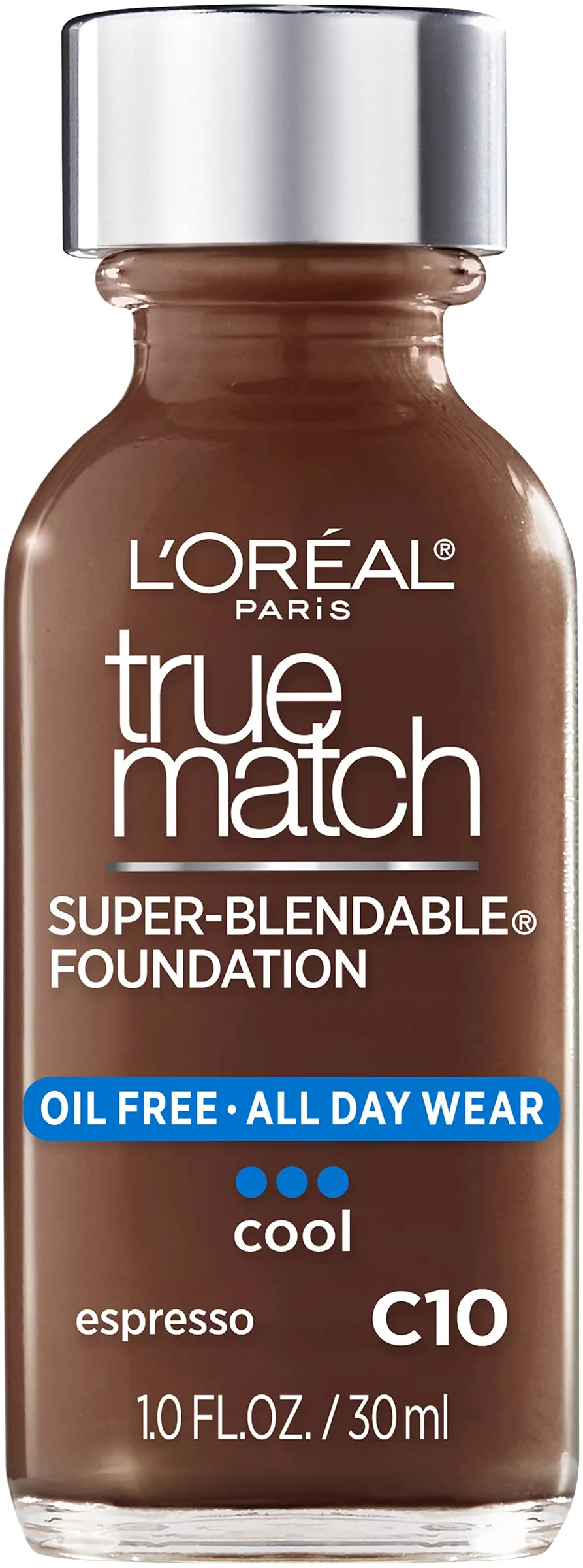 Functional L Oréal Paris Makeup True Match Super-Blendable Liquid Foundation Espresso C10 1 Fl Oz 1 Count Prestigious