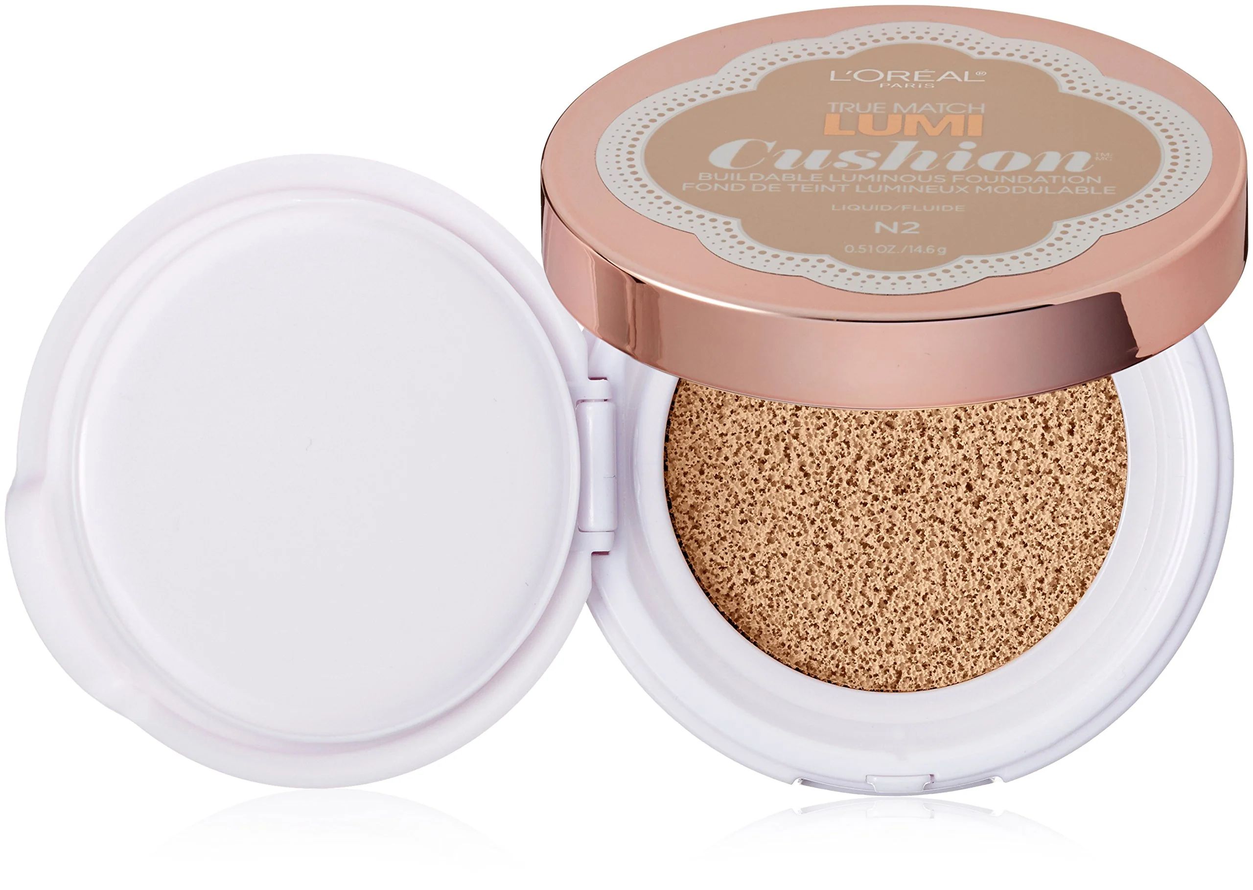 Recyclable L'Oréal Paris True Match Lumi Cushion Foundation N2 Classic Ivory 0.51 oz. World-Class