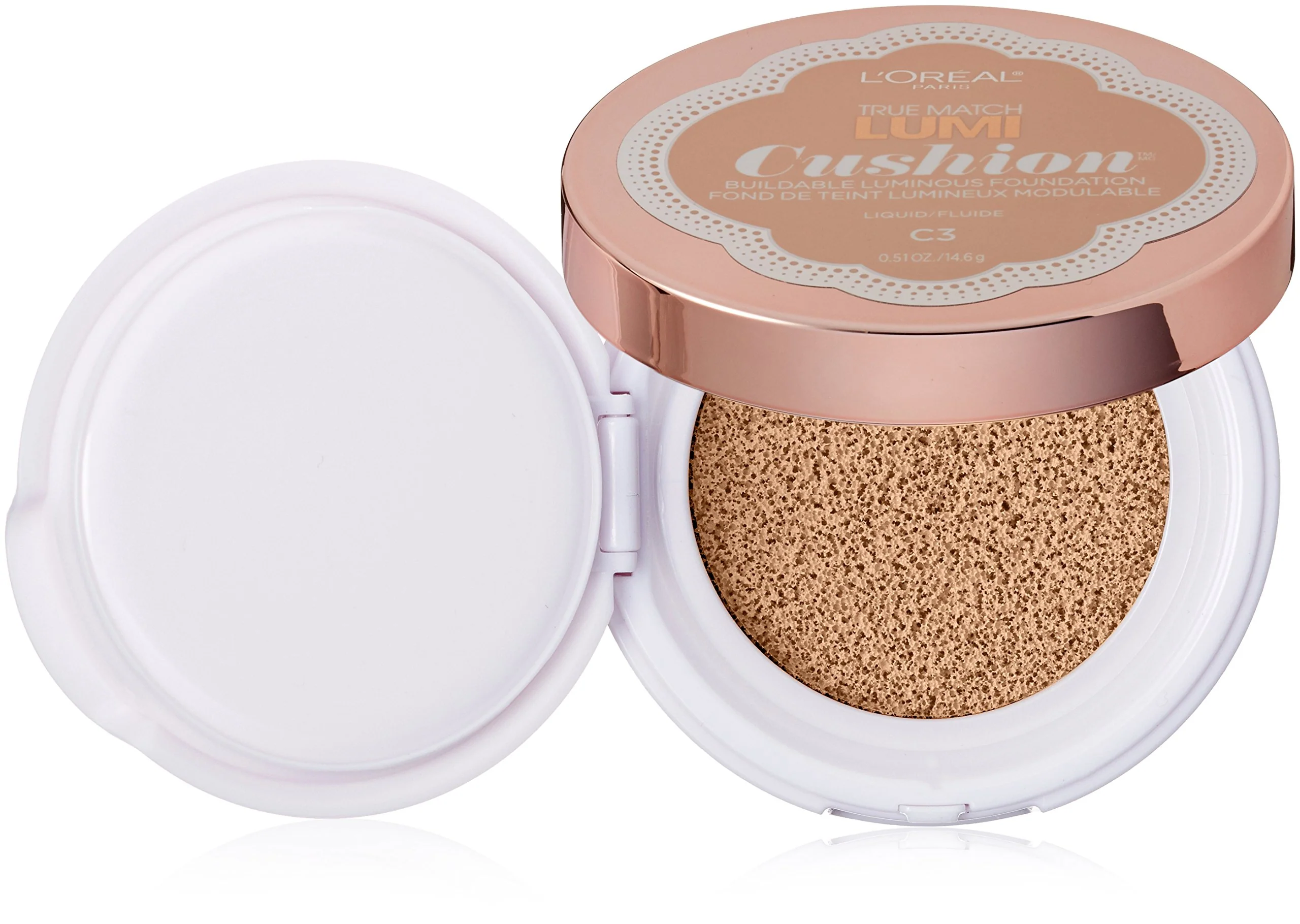 Premium Material L'Oréal Paris True Match Lumi Cushion Foundation C3 Creamy Natural 0.51 oz. Premium