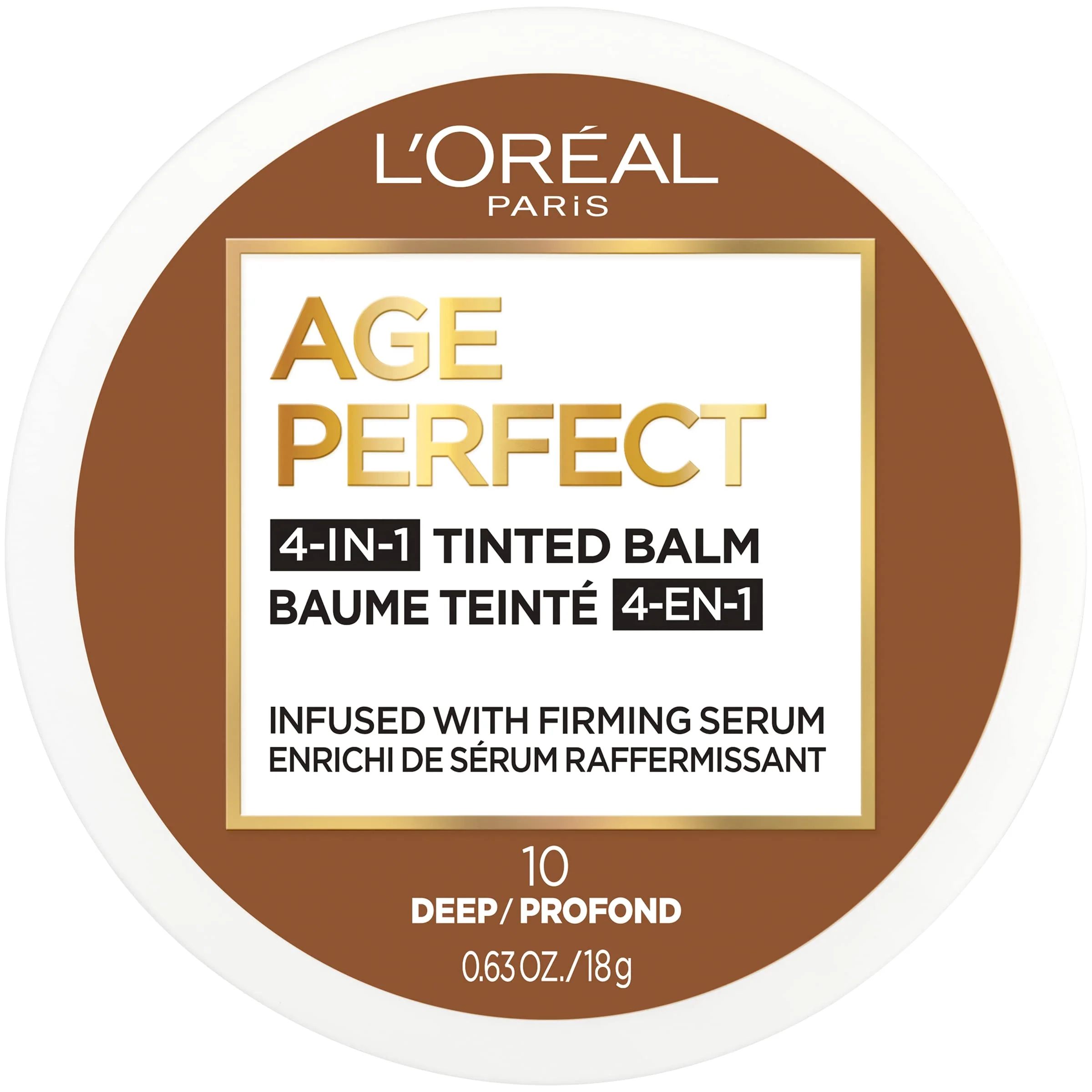 Consistent L'O Paris Age 4-in-1 Tinted Face Balm Foundation with Firming Serum Deep 10 0.61 Ounce Genuine