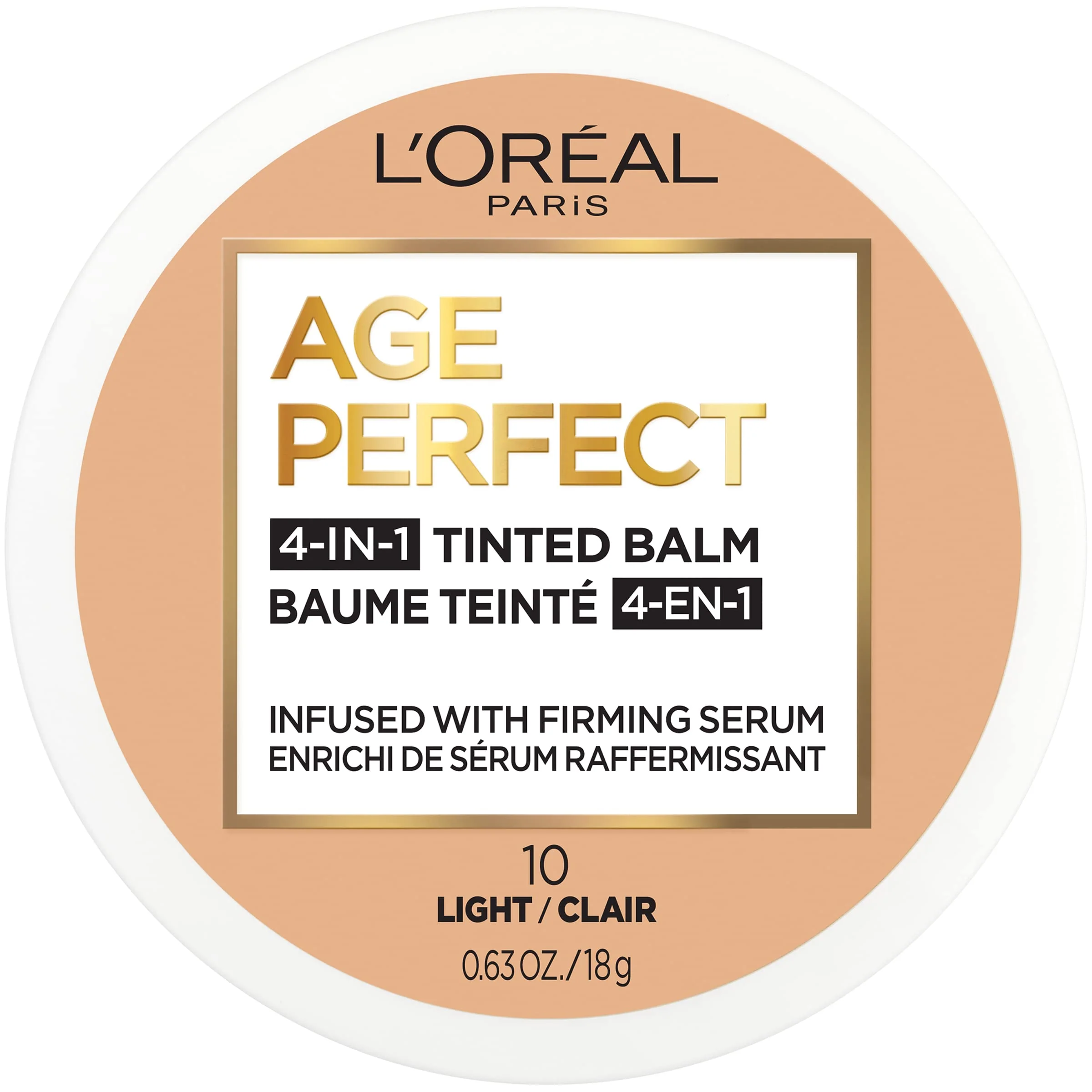 Efficient L'O Paris Age 4-in-1 Tinted Face Balm Foundation with Firming Serum Light 10 0.61 Ounce Relaxed
