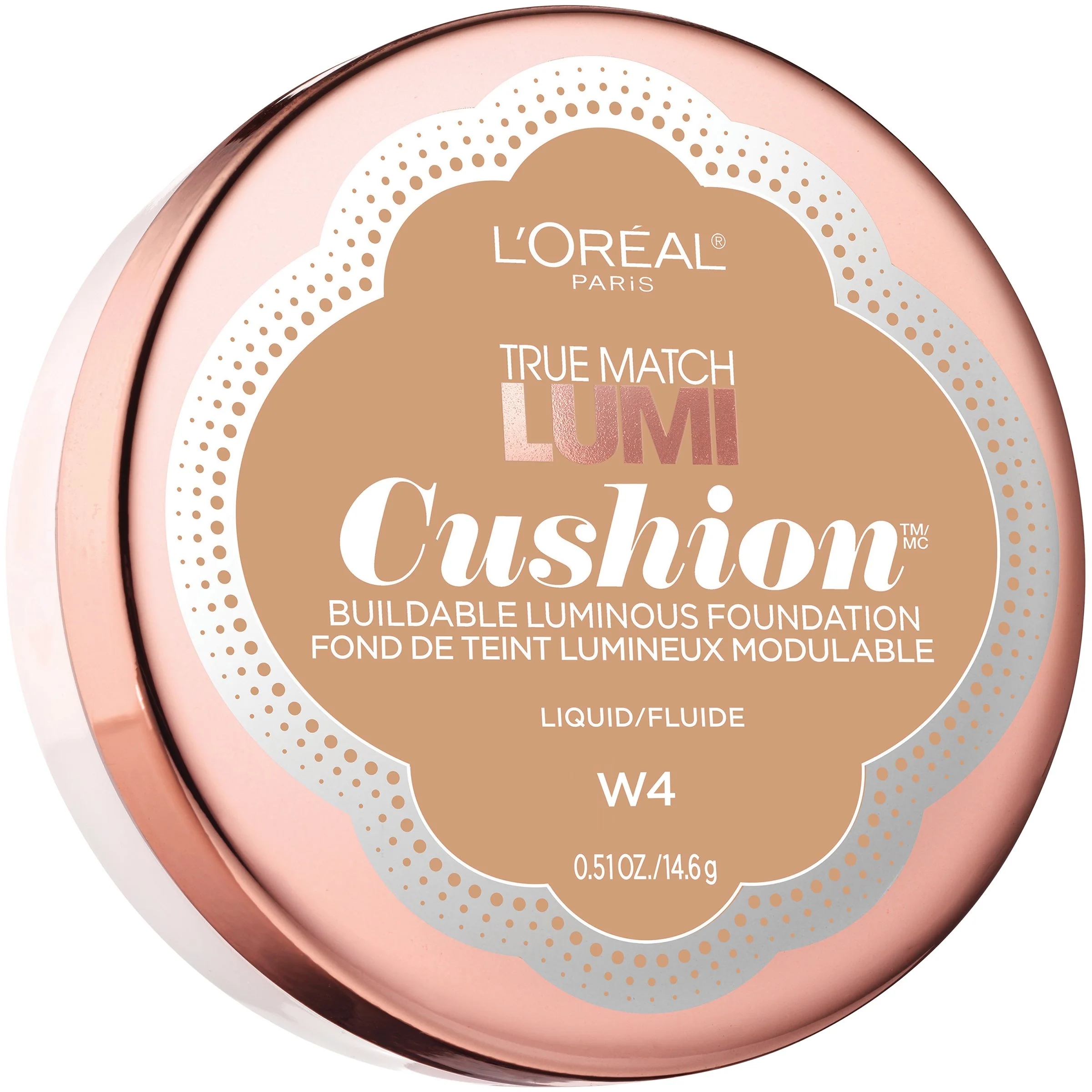Prestigious L'Oréal Paris True Match Lumi Cushion Foundation W4 Natural Beige 0.51 oz. Trendy