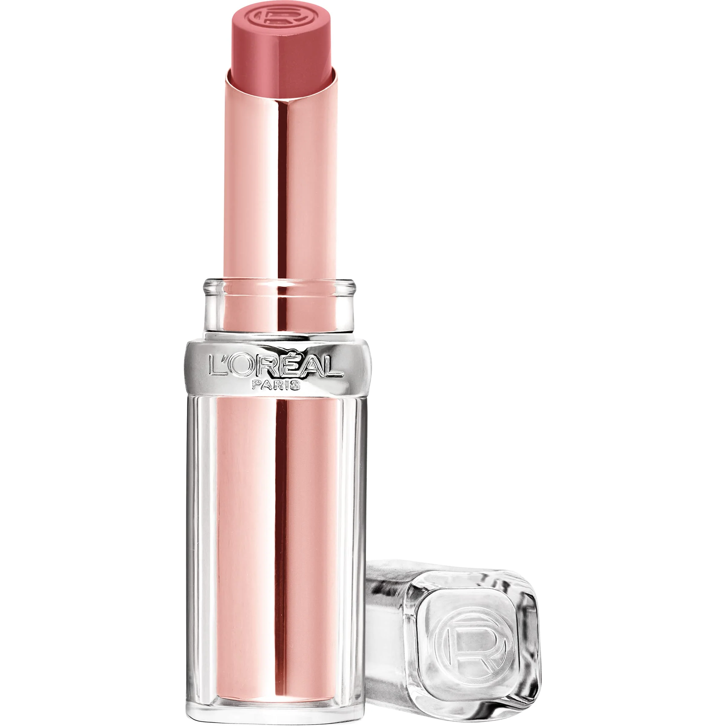 Official L'O Paris Glow Paradise Hydrating Balm-in-Lipstick with Pomegranate Extract Nude Heaven 0.1 Oz Stylish