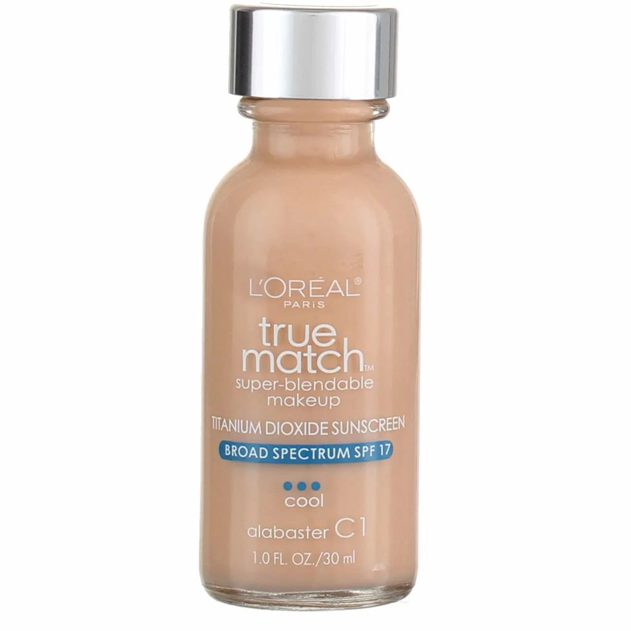 Long-Lasting L'O Paris True Match Super Blendable Makeup Alabaster C1 1 oz Pack of 2 Durable