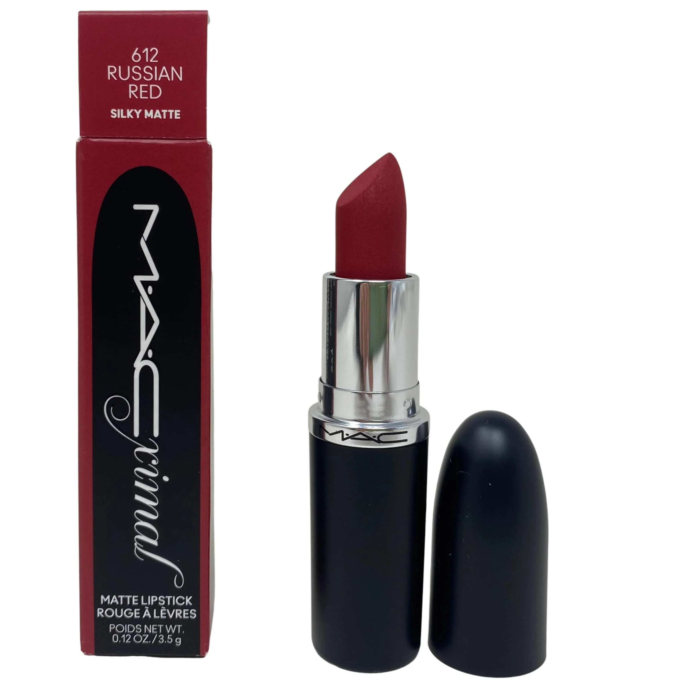 Fine Crafted MAC Cosmetics Macximal Silky Matte Lipstick - 612 Russian Red - Intense bluish red 0.12 oz 3.35g Trusted