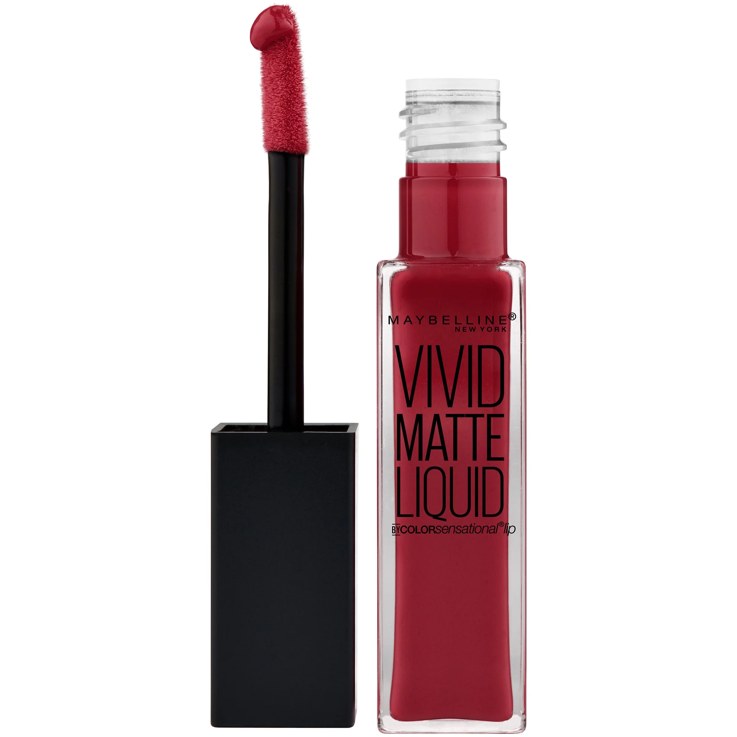 High-End Maybelline New York Color Sensational Vivid Matte Liquid Lipstick Red Punch 0.26 fl. oz. Refined