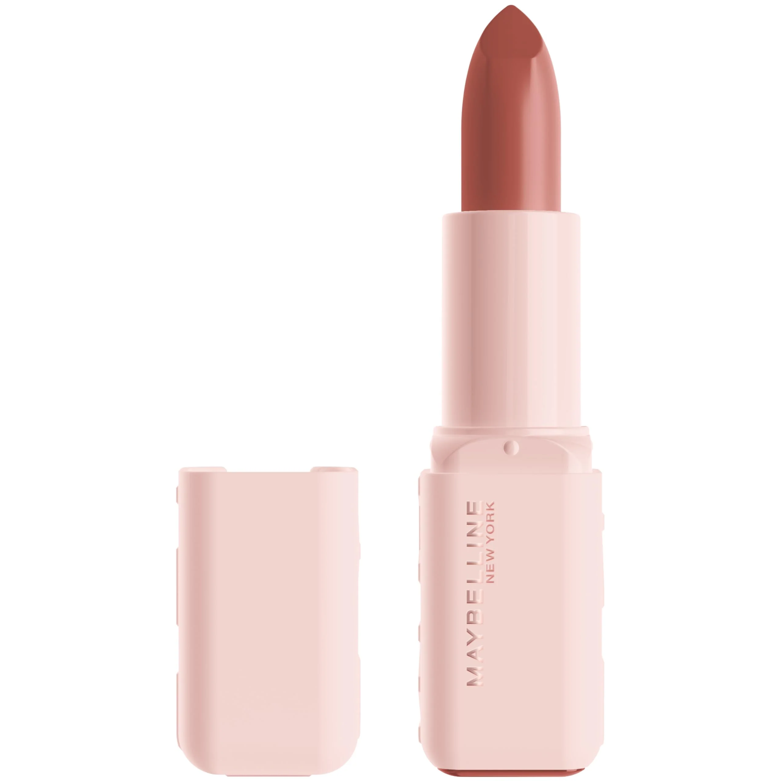 Trendy MAYBELLINE Serum Lipstick Hydrating Lip Makeup with 8HRs of Lip Plumping Moisture with Hyaluronic Acid Oil Blend Upstate Light Cool Brown Satin Detailed