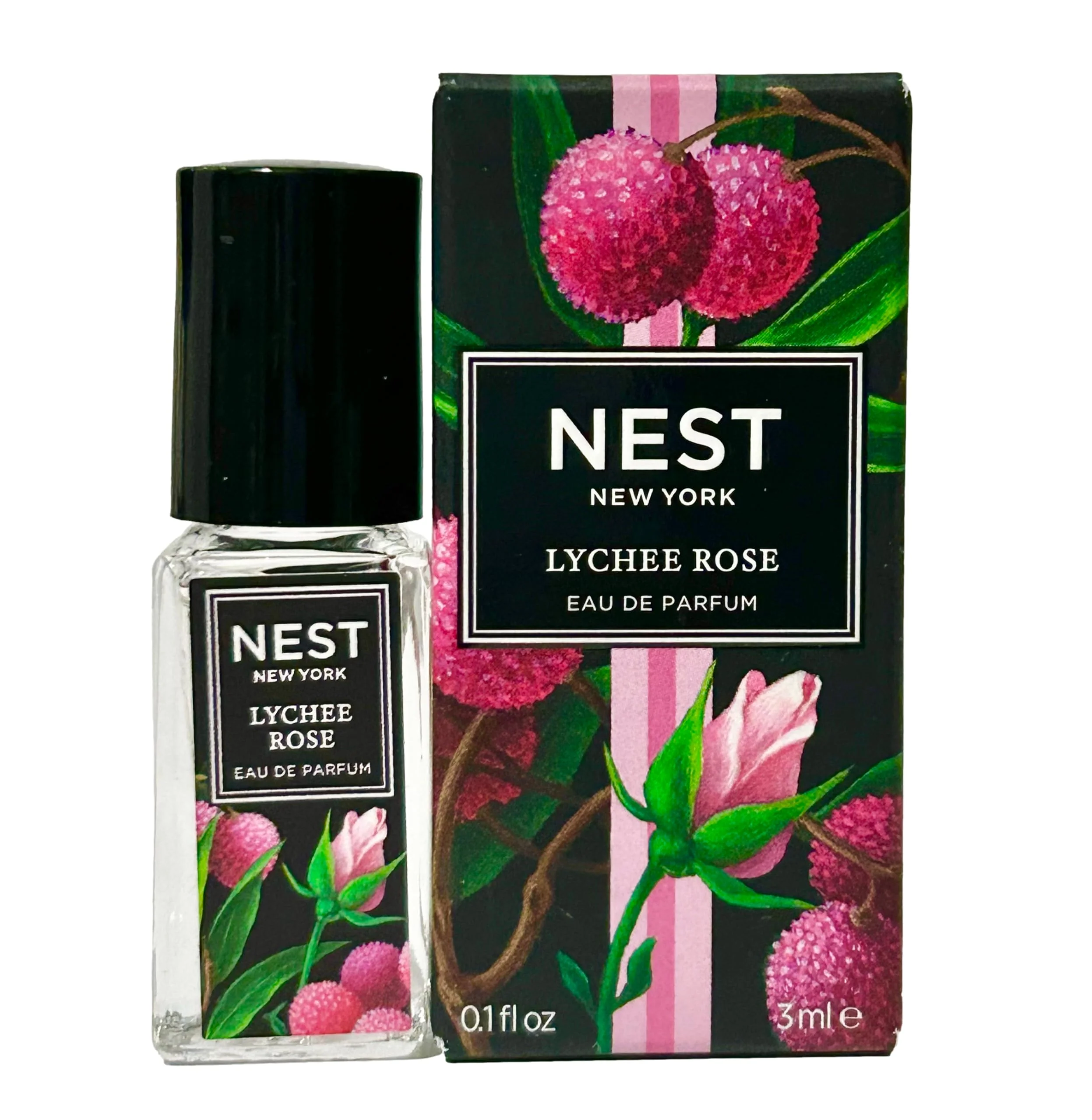 High-End Nest LYCHEE ROSE Rollerball Women EDP Perfume Mini Small Travel Size Parfum 0.1oz 3mL - 8128 Safe