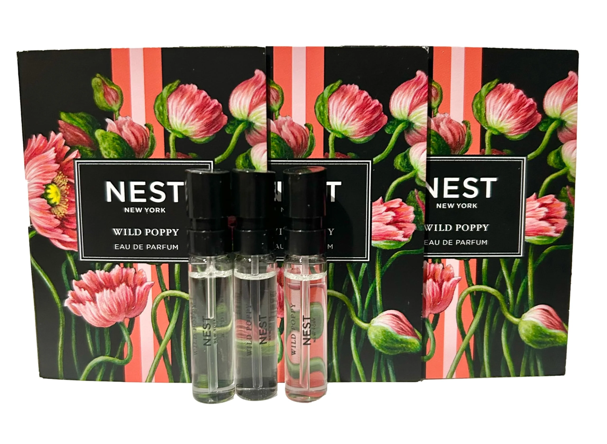 Verified NEST Wild Poppy Sample Perfume Parfum 1.5 ml 0.05 fl.oz - Vial Spray Set of 3 Vials 2325 Flexible