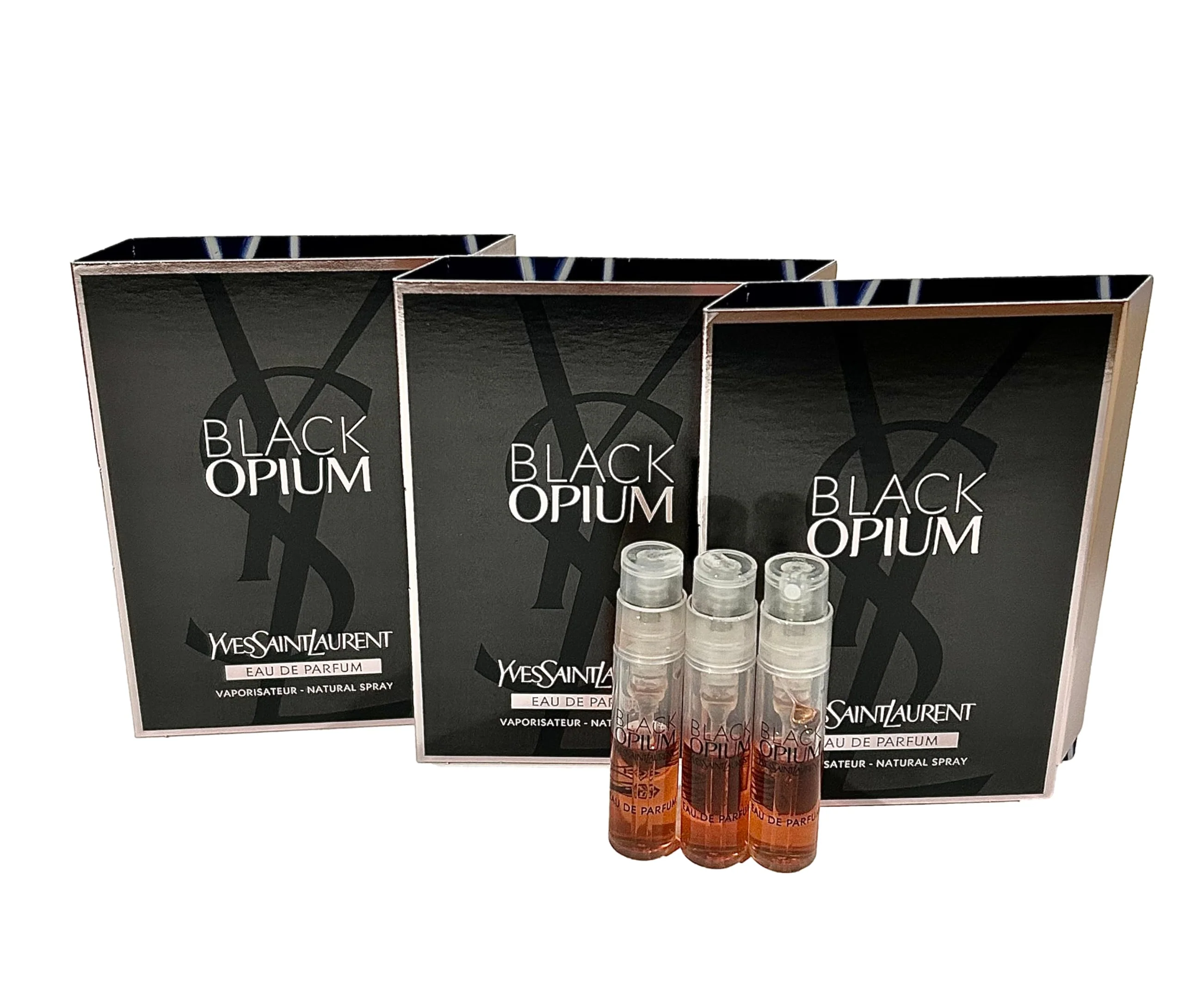 Classic Yves Saint Laurent YSL Black Opium EDP Sample Women Perfume 1.2 ml 0.04 oz - set of 3 Responsible
