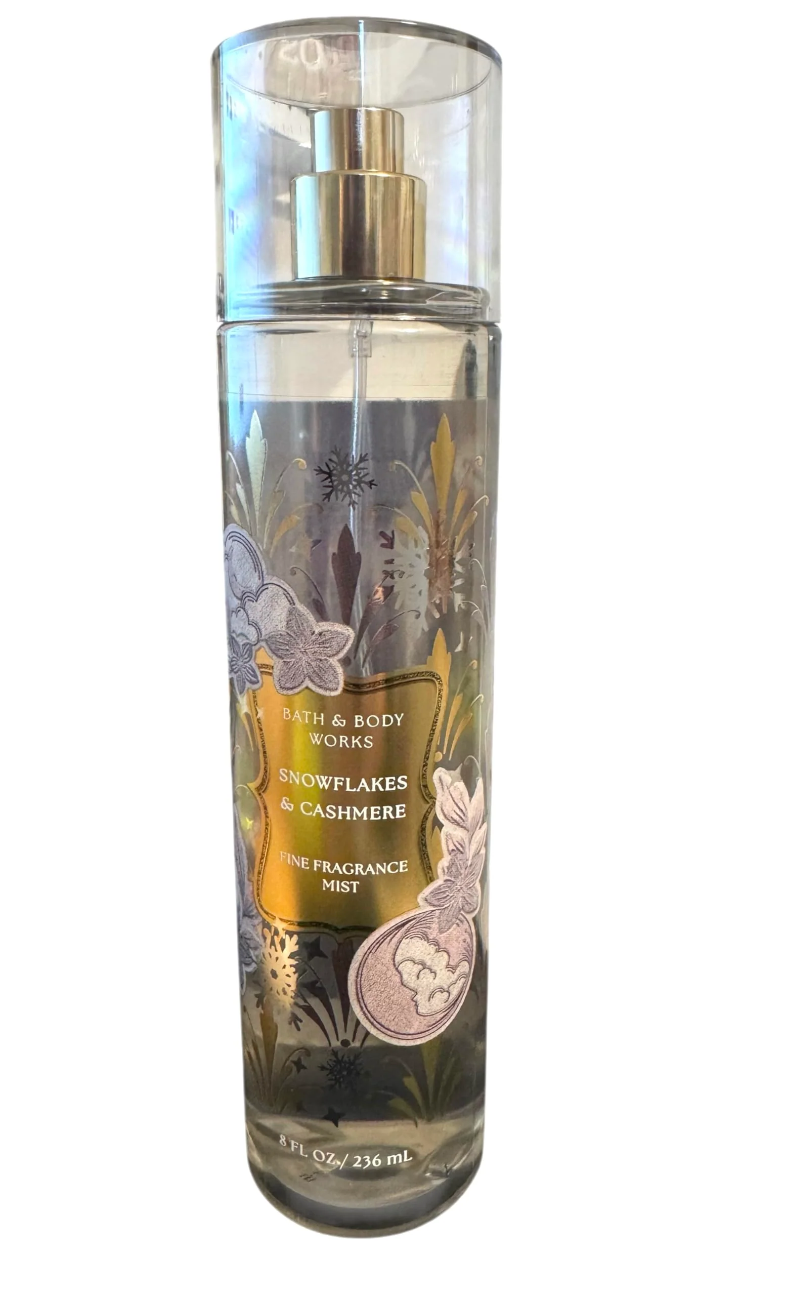 Durable Bath and Body Works Cashmere Snowflakes Fine Fragrance Mist 8 Ounce Full Size Traditional