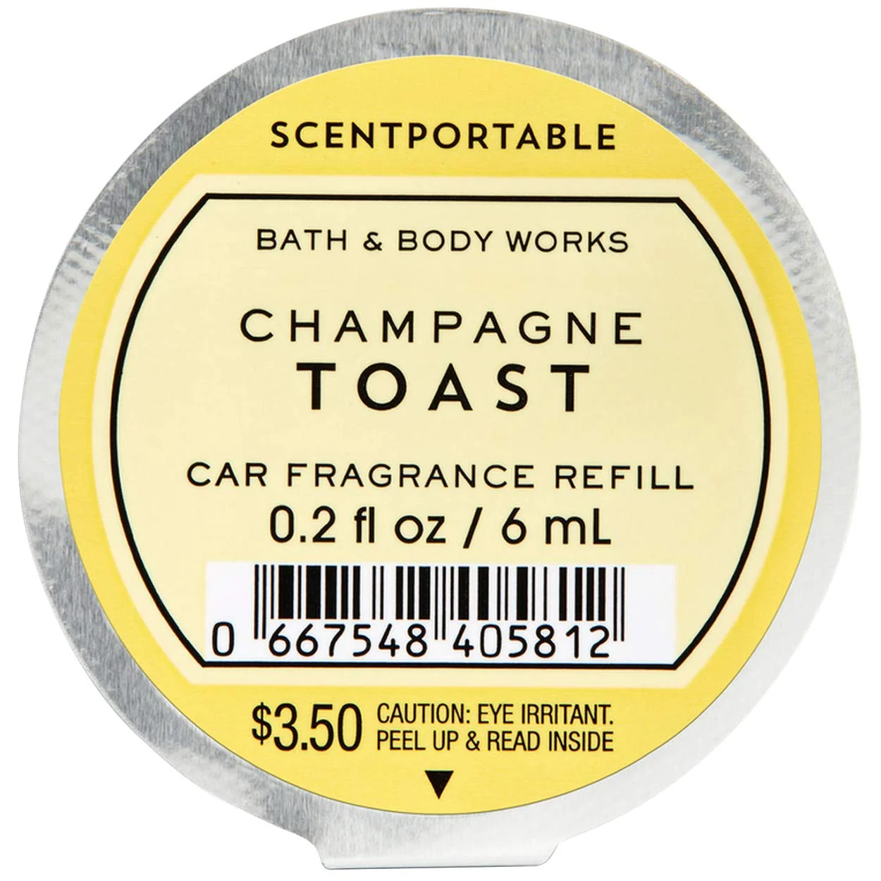 Artisan Bath and Body Works Champagne Toast Scentportable Fragrance Refill 0.2 Fluid Ounce Genuine