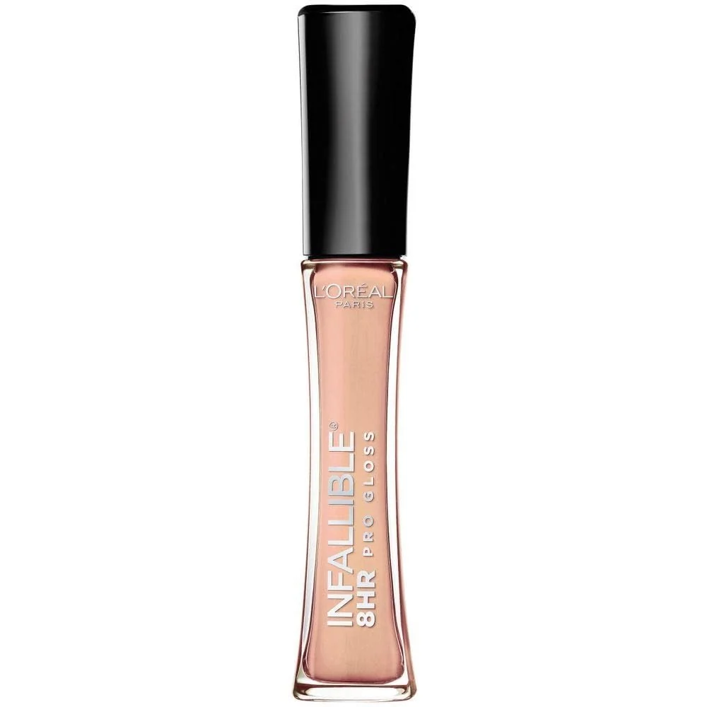 Lightweight L O Paris Makeup Infallible 8 Hour Hydrating Lip Gloss Petal 0.21 Fl Oz User-Friendly