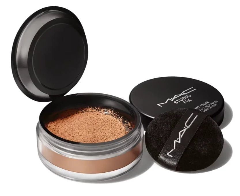 Original M.A.C Studio Fix Pro Set Blur Weightless Loose Powder - Deep Dark rich mahogany with red undertones for deep dark skin 0.22 oz 6.5 g Professional