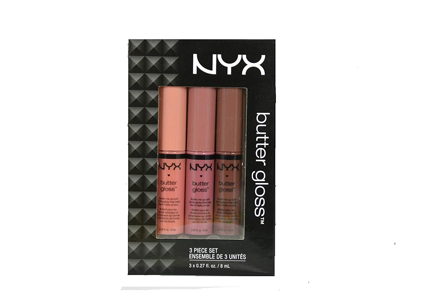 Practical NYX Butter Lip Gloss Set 3 Creme Brulee Angel Food Cake and Ginger Snap Natural