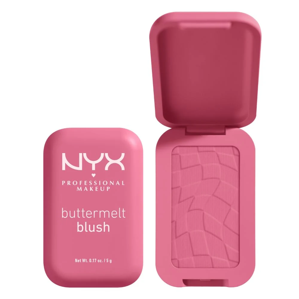 Next-Generation NYX PROFESSIONAL MAKEUP Buttermelt Powder Blush Fade and Transfer-Resistant Blush Up to 12HR Make Up Wear Vegan Formula - For The Butta Excellent