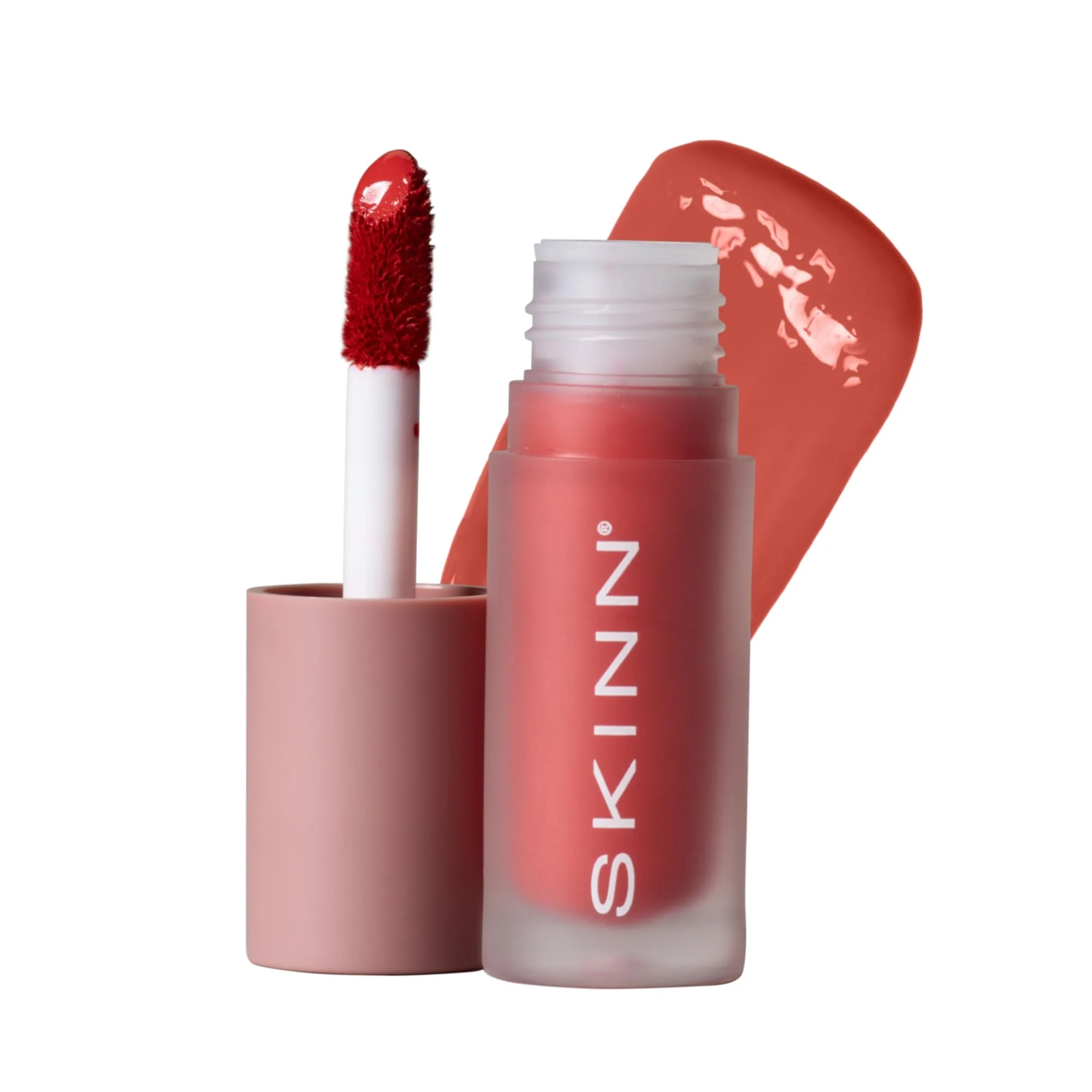 Trendy SKINN Treatment Liquid Blush for Cheeks Coral - Vibrant Long-Lasting Buildable Color - Skincare-Infused Make-Up for Fine Lines Wrinkles Pure