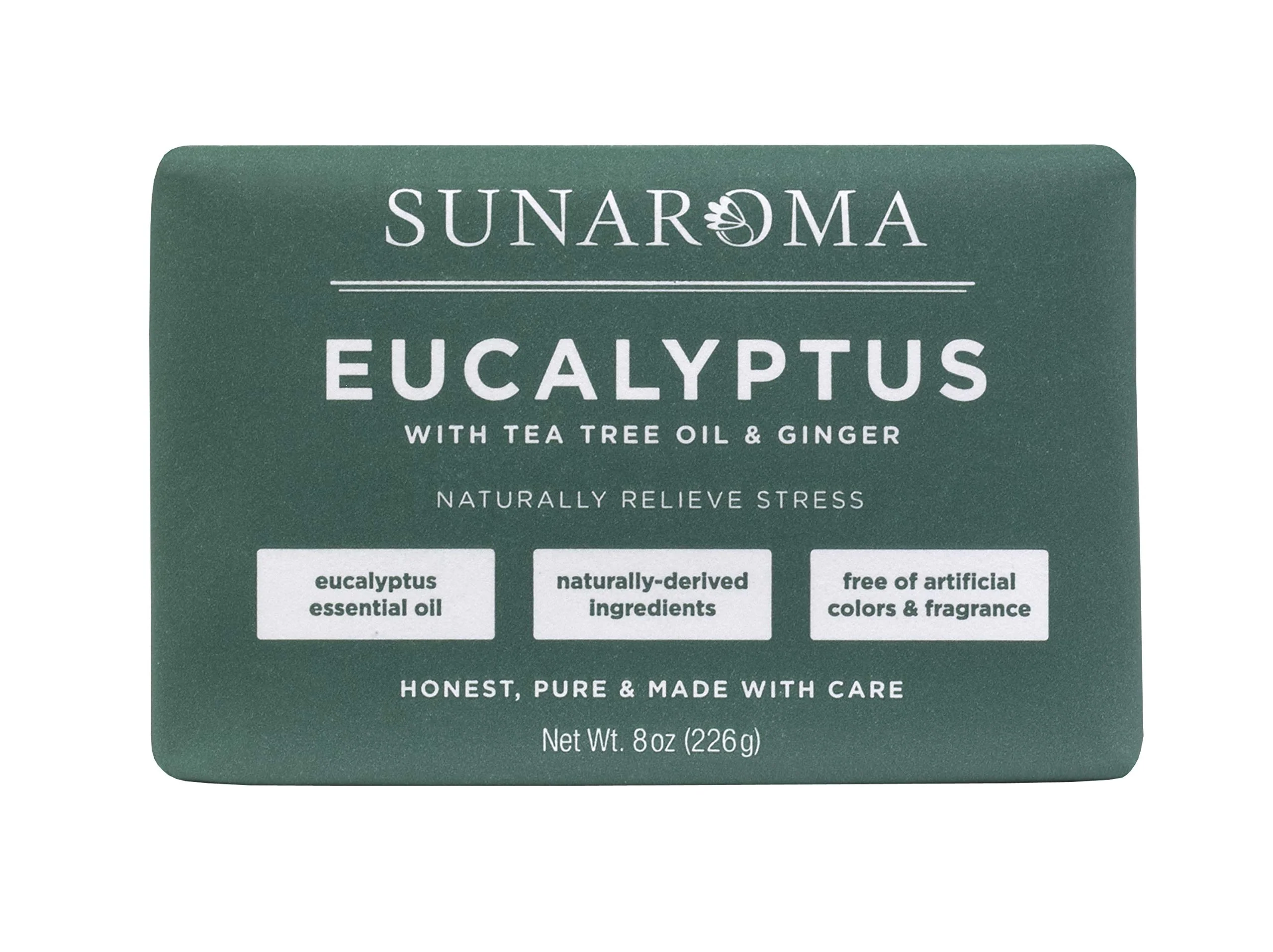 First-Class SUNAROMA Eucalyptus with Tea Tree Oil Ginger Soap Pack of 1 User-Friendly