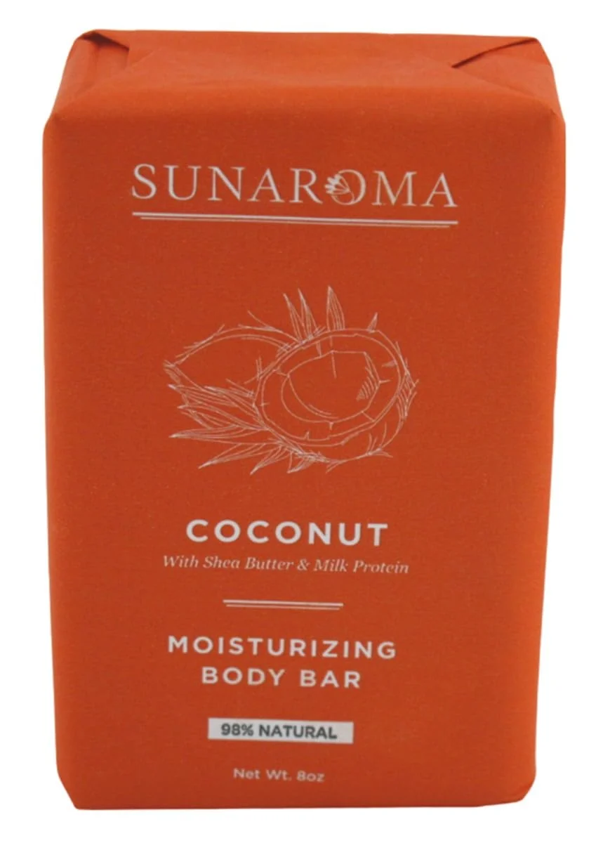 Modern Sunaroma Soap Bar Coconut Shea Butter Milk Protein 8 Ounce Pack of 2 Expertly Made