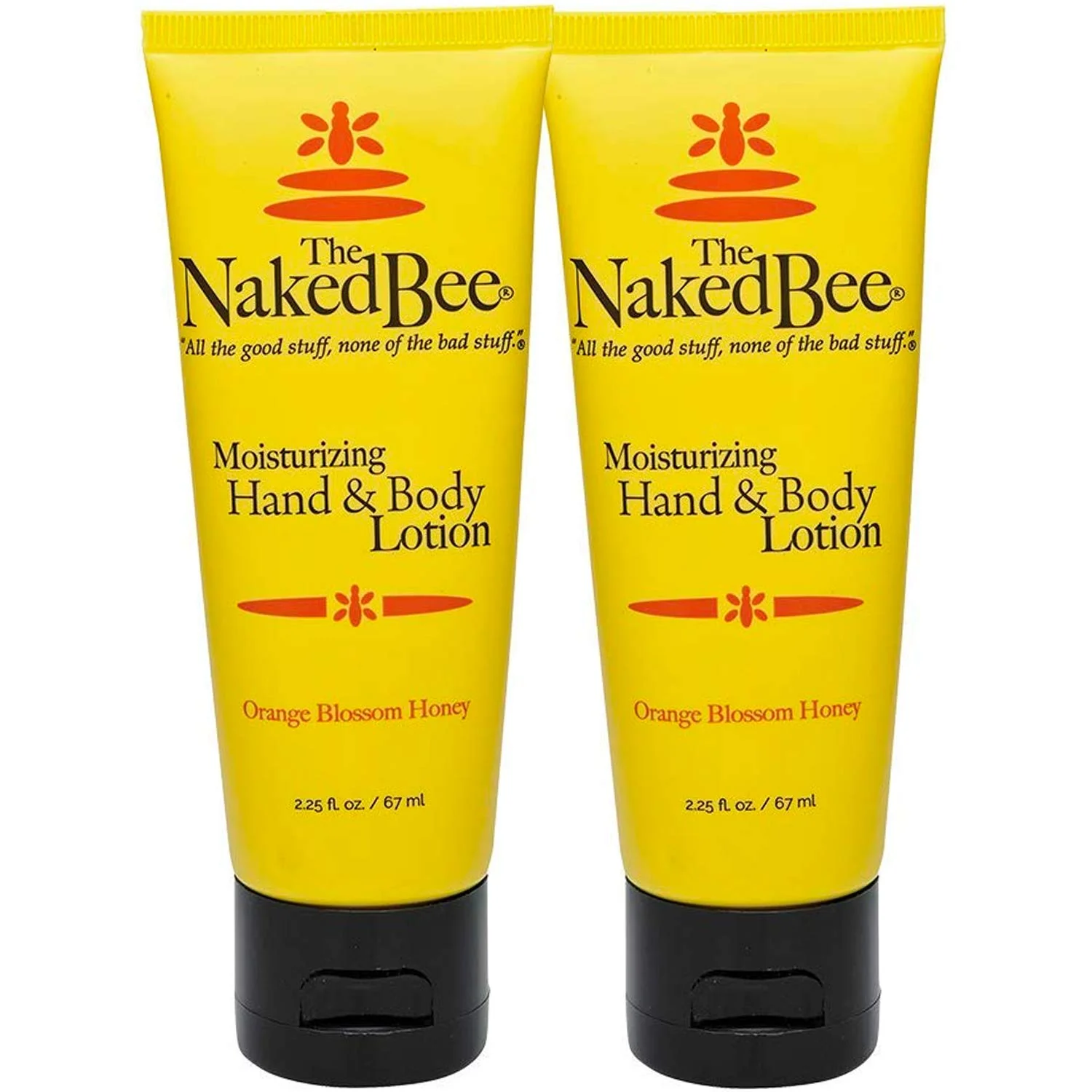 Reusable The Naked Bee Orange Blossom Honey Hand and Body Lotion 2.25 Oz - 2 Pack Specialty